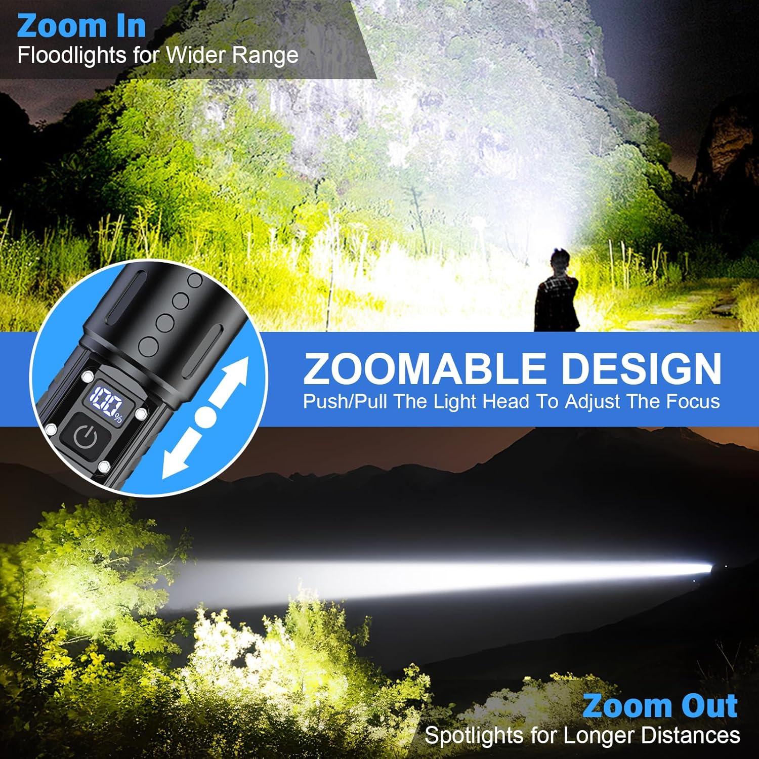 Linterna LED Táctica Banral K-2311-B Recargable 6 Modos