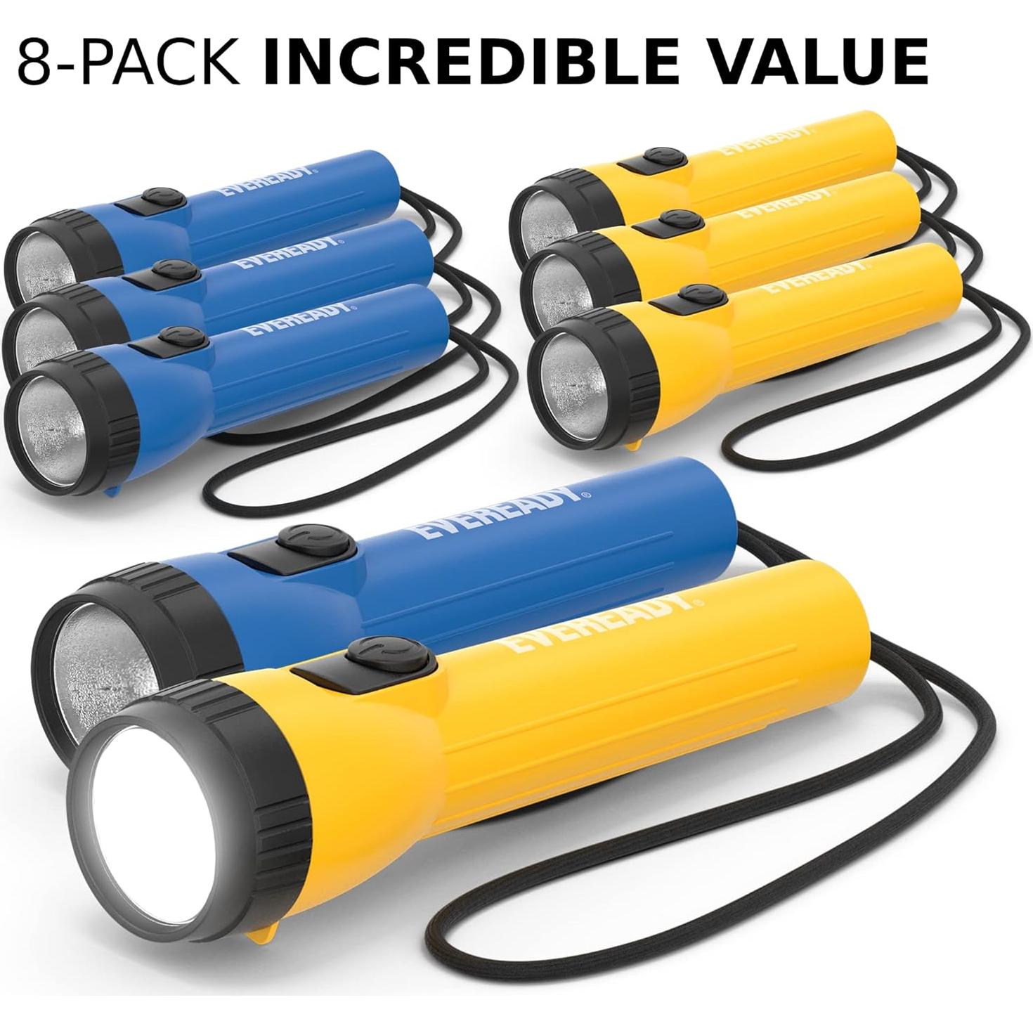 Linterna LED Eveready Paquete de 8 con Baterías AA