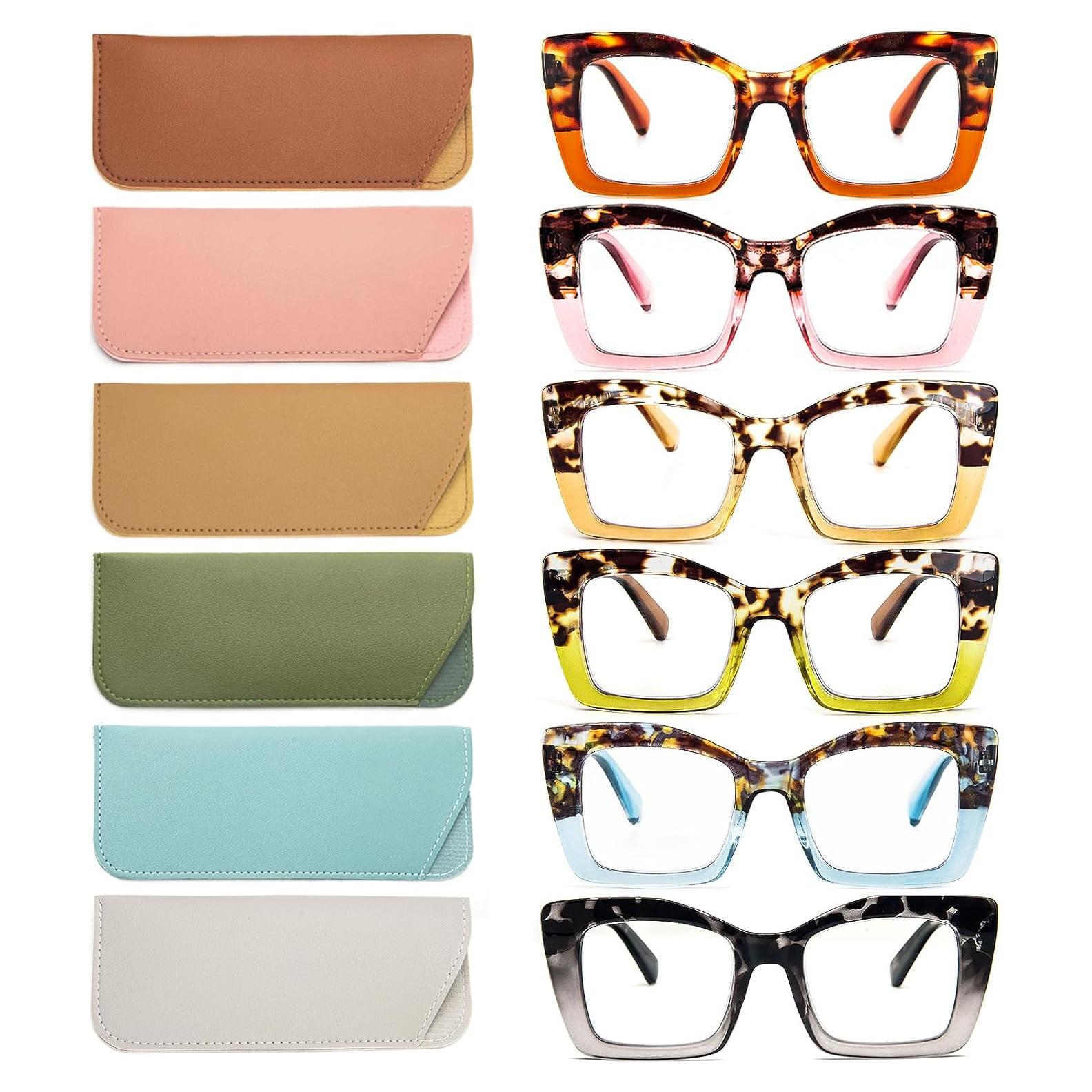 Gafas de Lectura REAVEE 6 Piezas Anti Luz Azul 3.5x