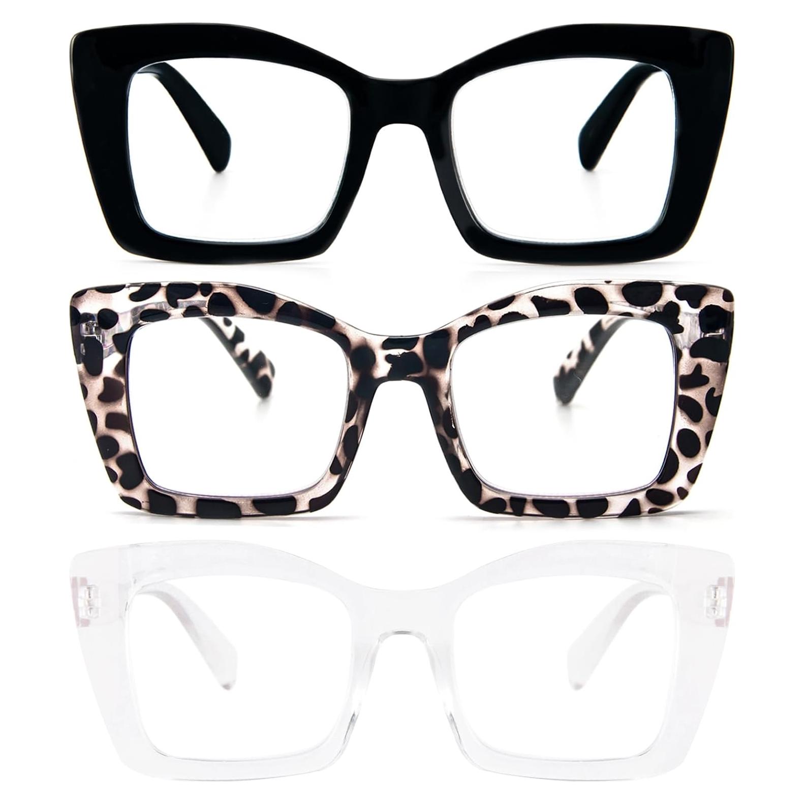 Gafas de Lectura REAVEE Estilo Oprah Anti Luz Azul 2.75x