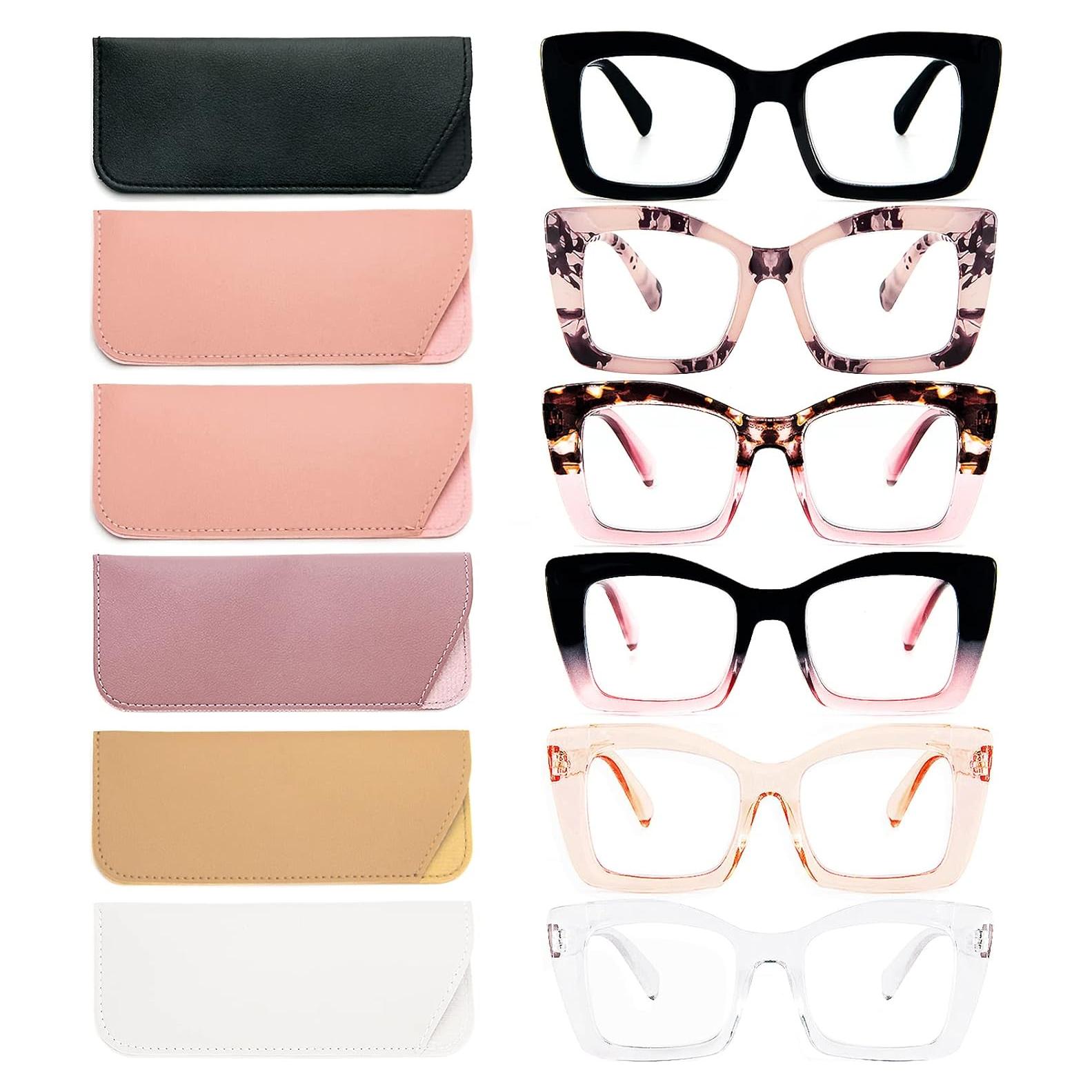 Gafas de Lectura REAVEE 6 Piezas Anti Luz Azul 1.75x