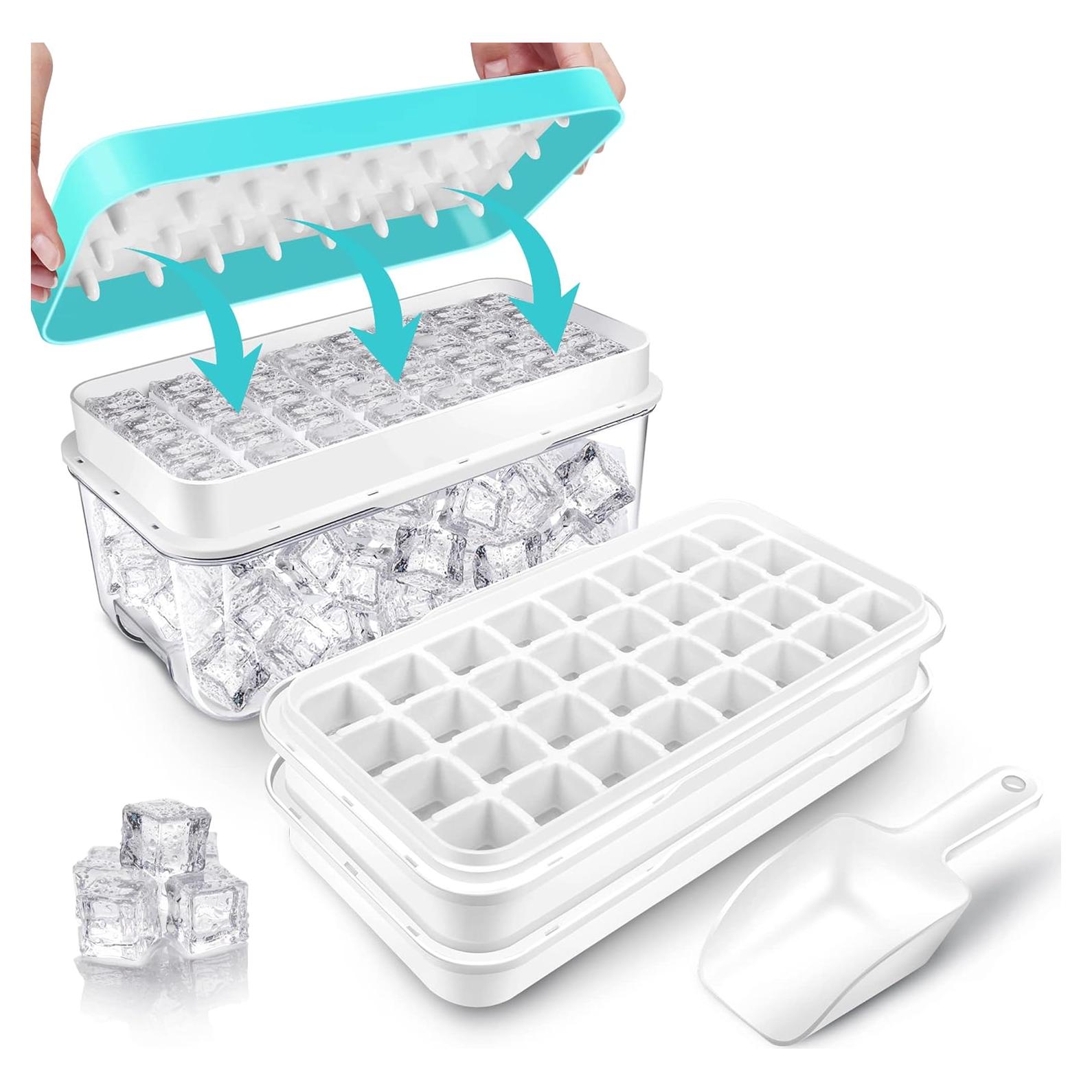 Bandeja de Hielo QUELIEN Azul con Tapa y Contenedor