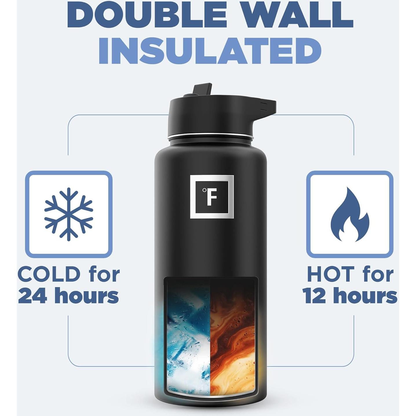 Botella de Agua IRON °FLASK 32 Oz Acero Inoxidable Aislada