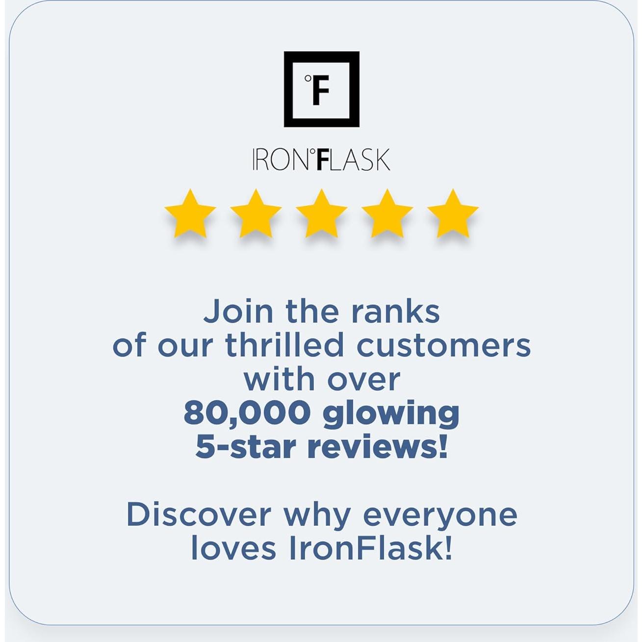 Botella de Agua IRON °FLASK 32 Oz Acero Inoxidable Aislada