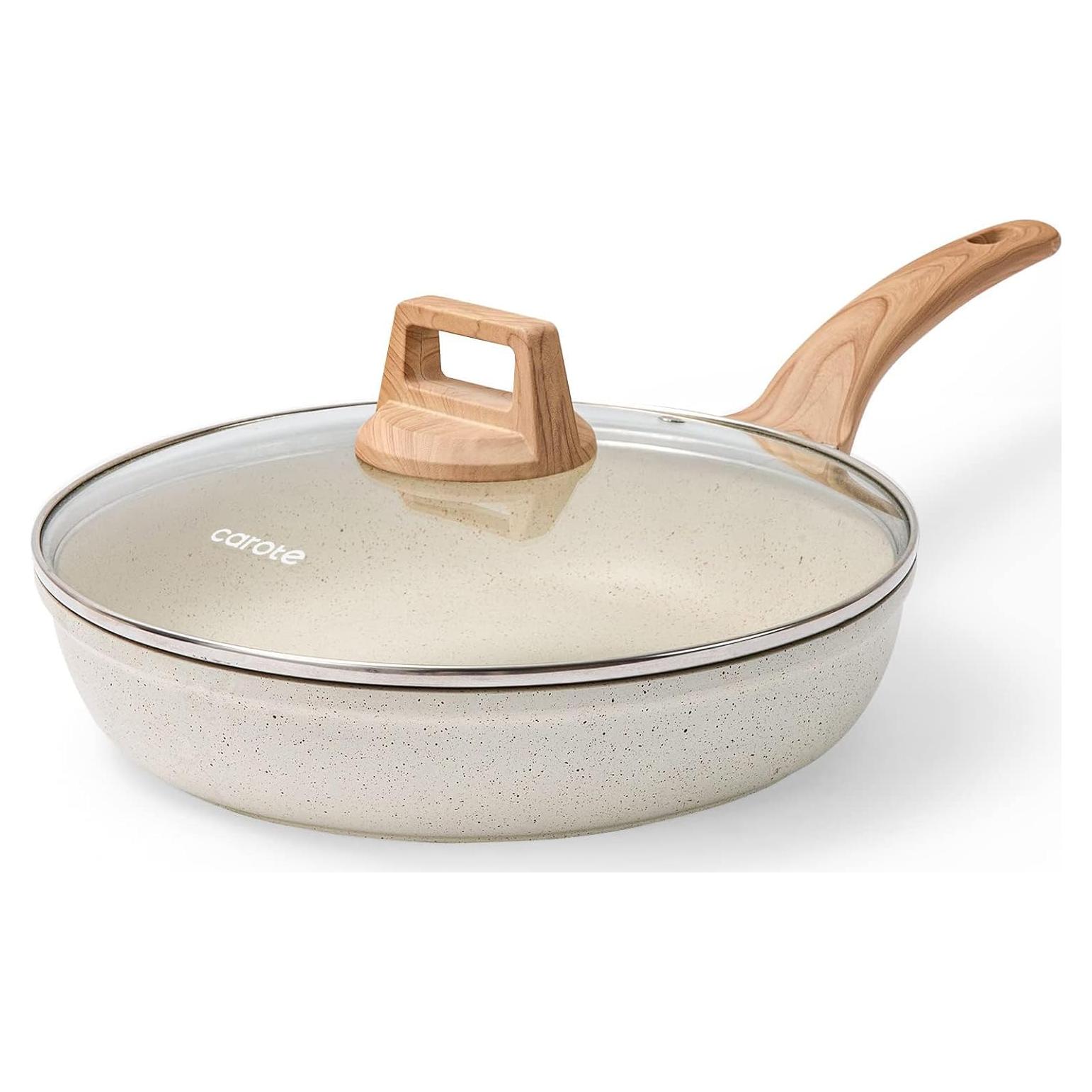 Sartén Antiadherente CAROTE 25 cm con Tapa de Vidrio