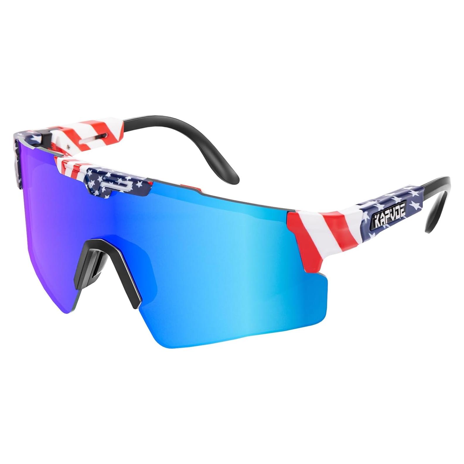 Gafas de Ciclismo KAPVOE UV400 Polarizadas Ajustables