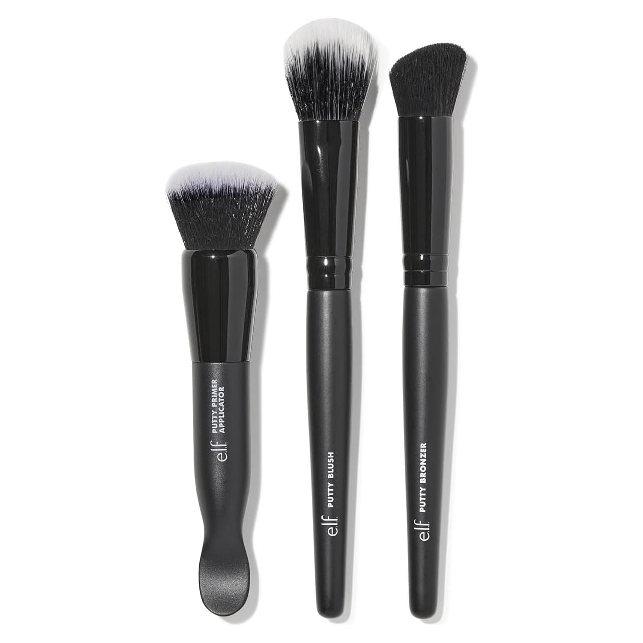 Set de 3 Brochas de Maquillaje Facial e.l.f. para Productos Putty