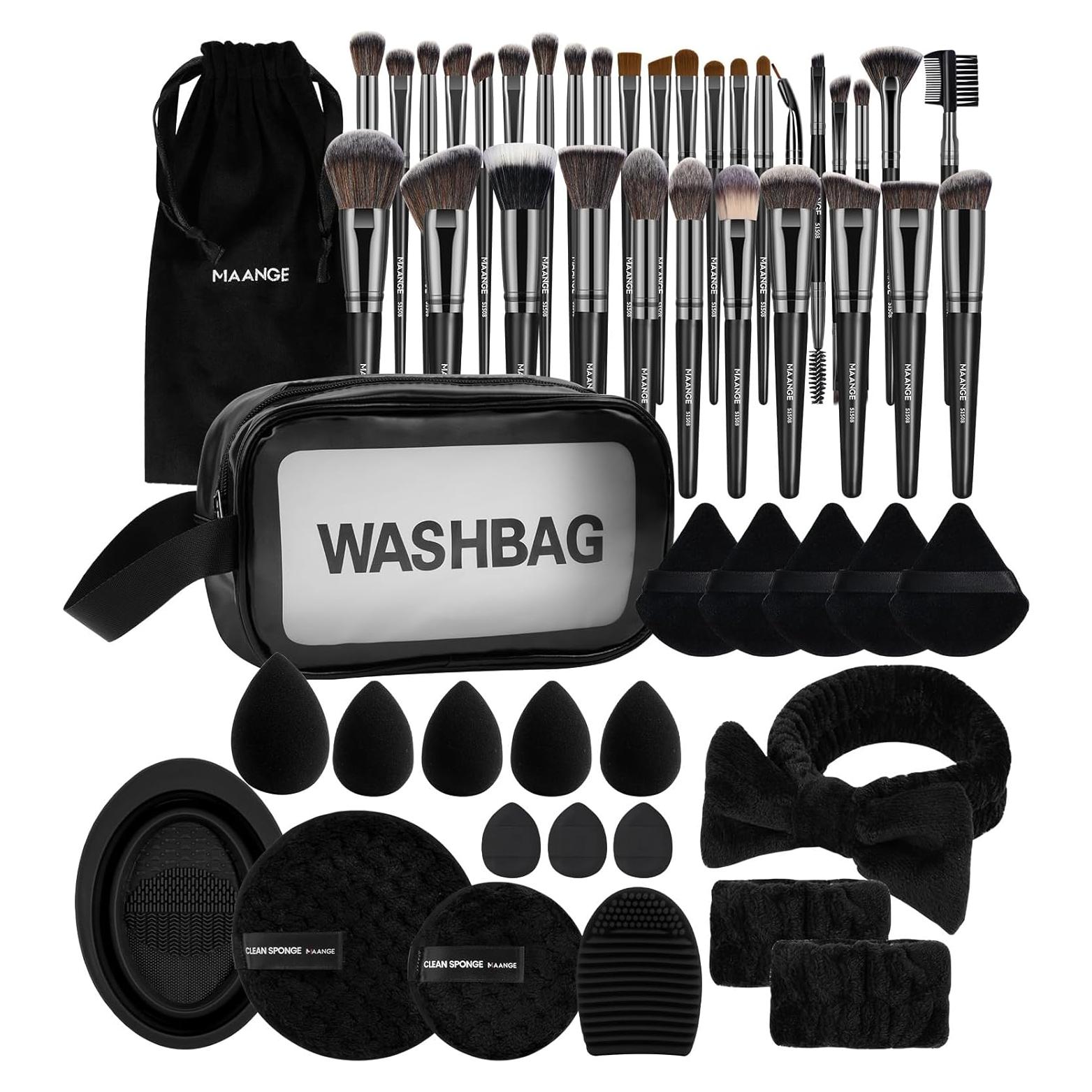 Juego de Brochas de Maquillaje MAANGE 54 Pcs Sintéticas