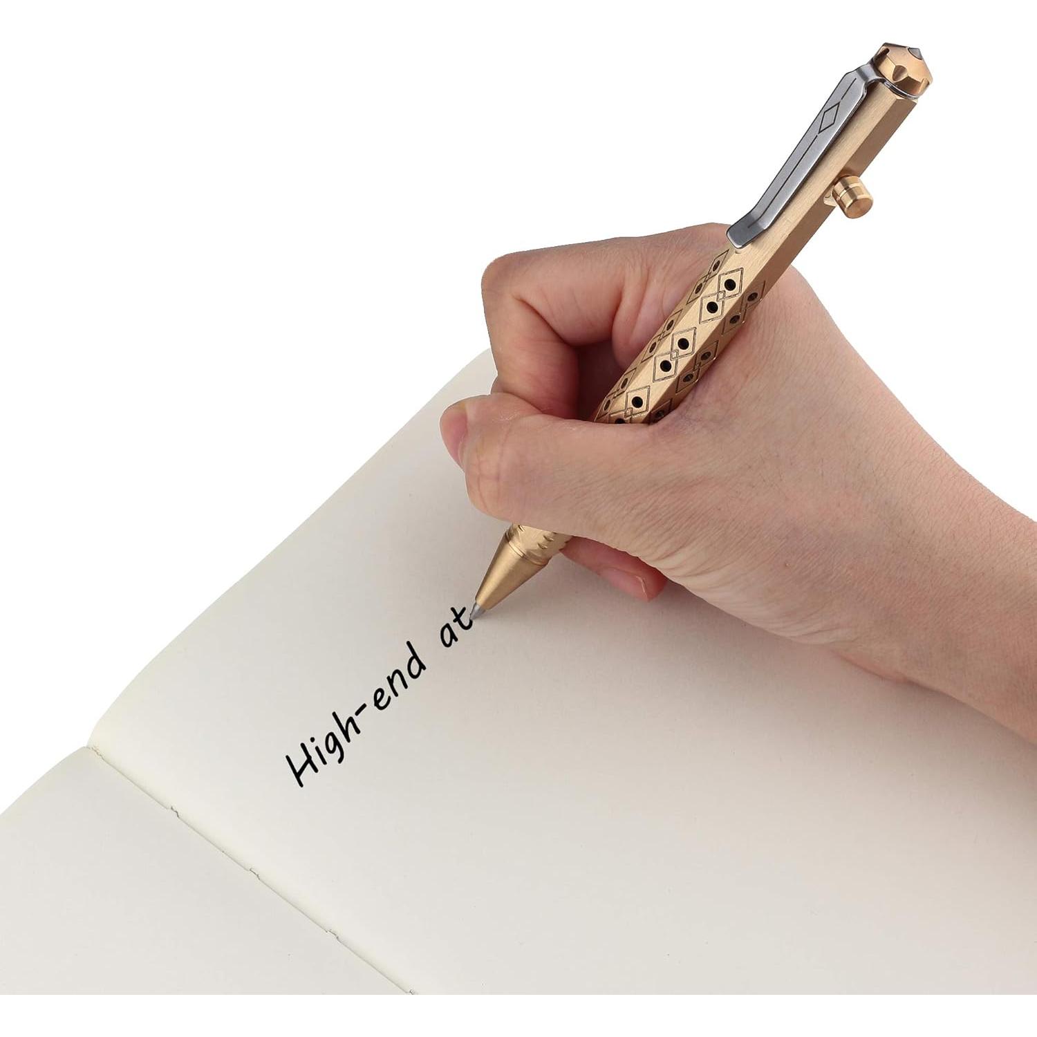 Bolígrafo SMOOTHERPRO de latón bronce con recarga Pilot G2