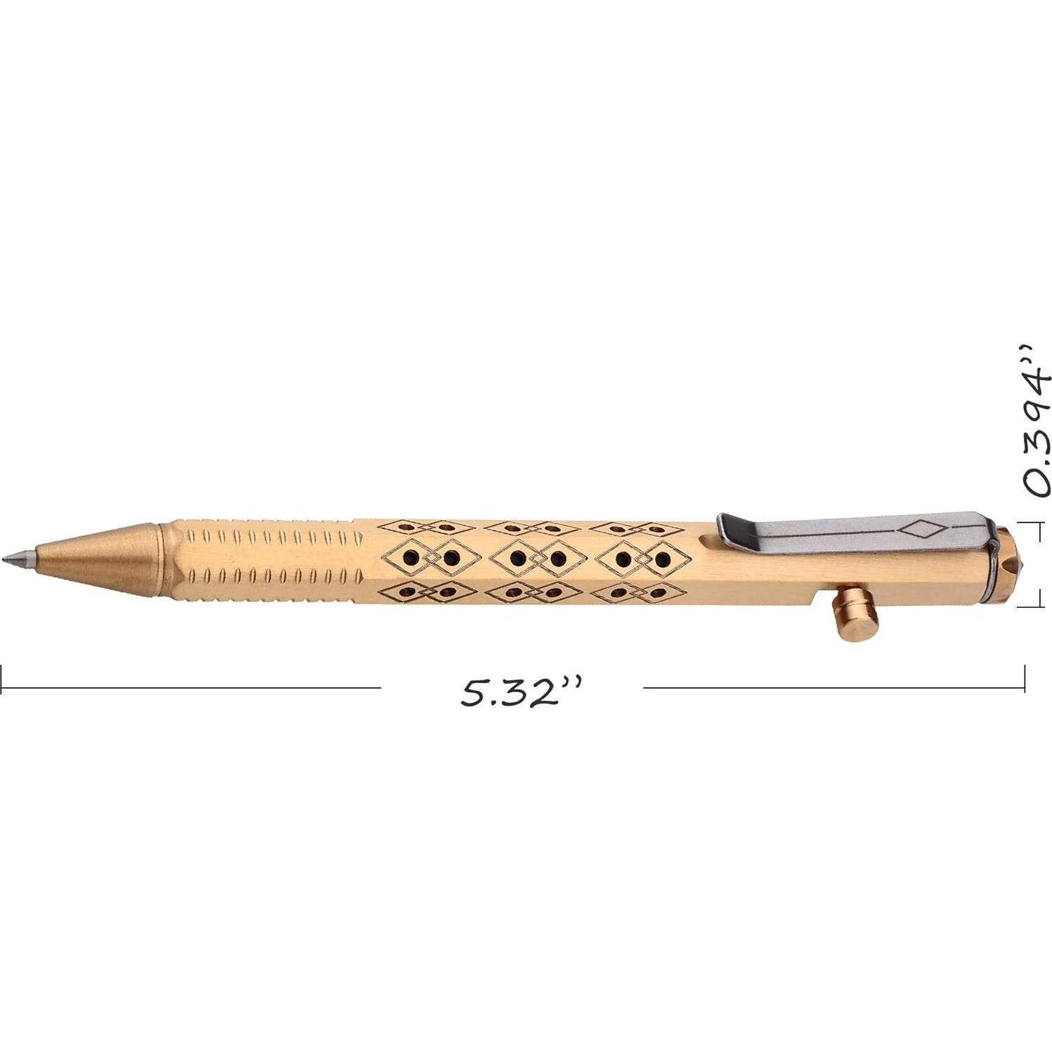 Bolígrafo SMOOTHERPRO de latón bronce con recarga Pilot G2