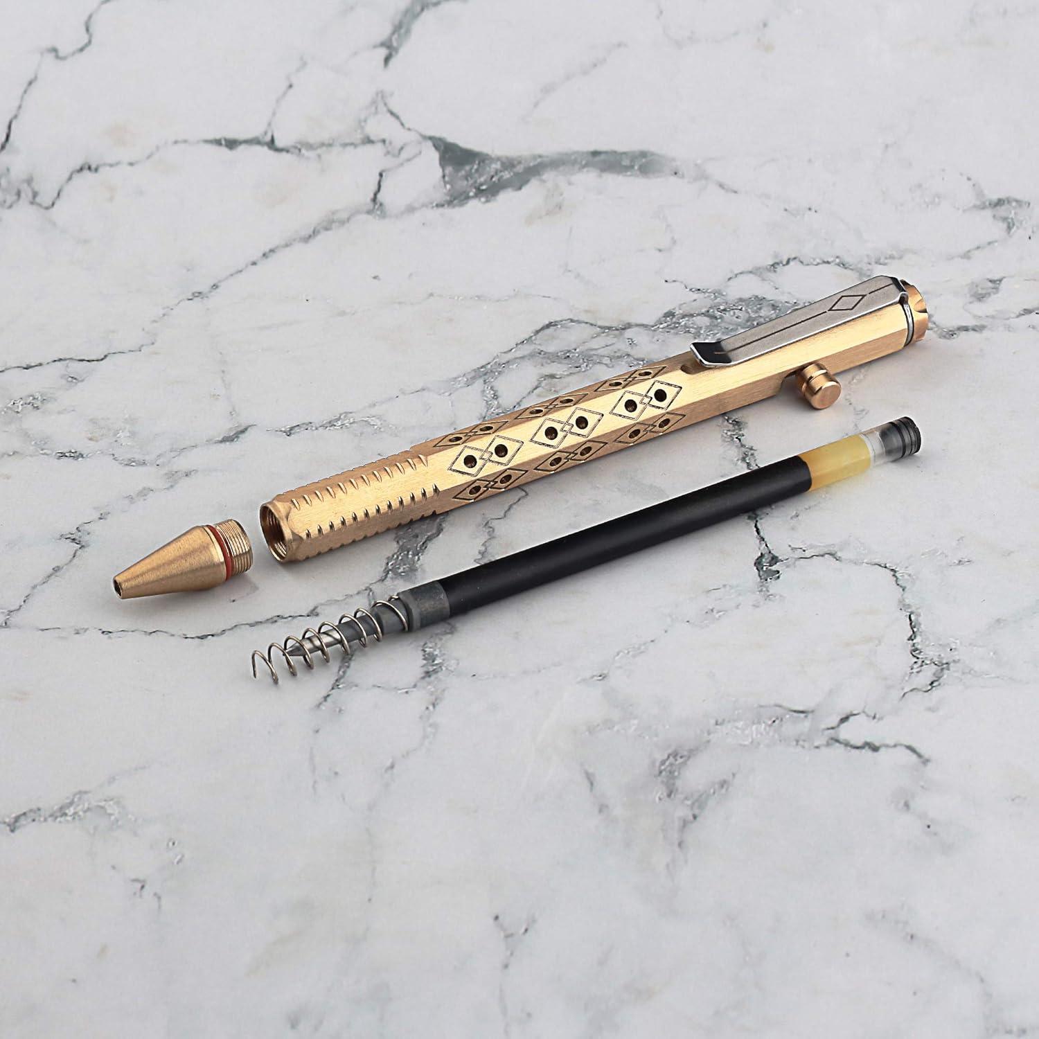 Bolígrafo SMOOTHERPRO de latón bronce con recarga Pilot G2