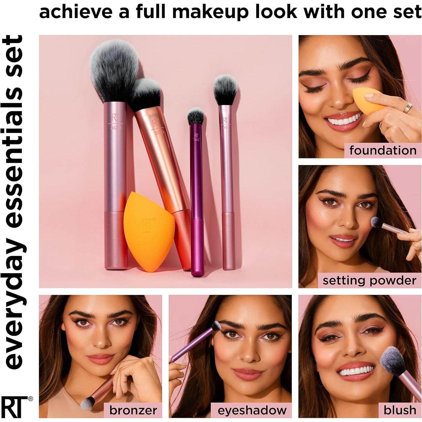 Conjunto de Brochas de Maquillaje Real Techniques 5 Piezas