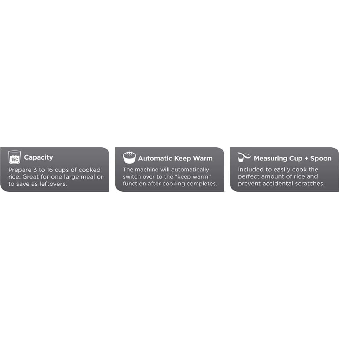 Cocina de Arroz BLACK+DECKER 16 Tazas, Cesta Vapor