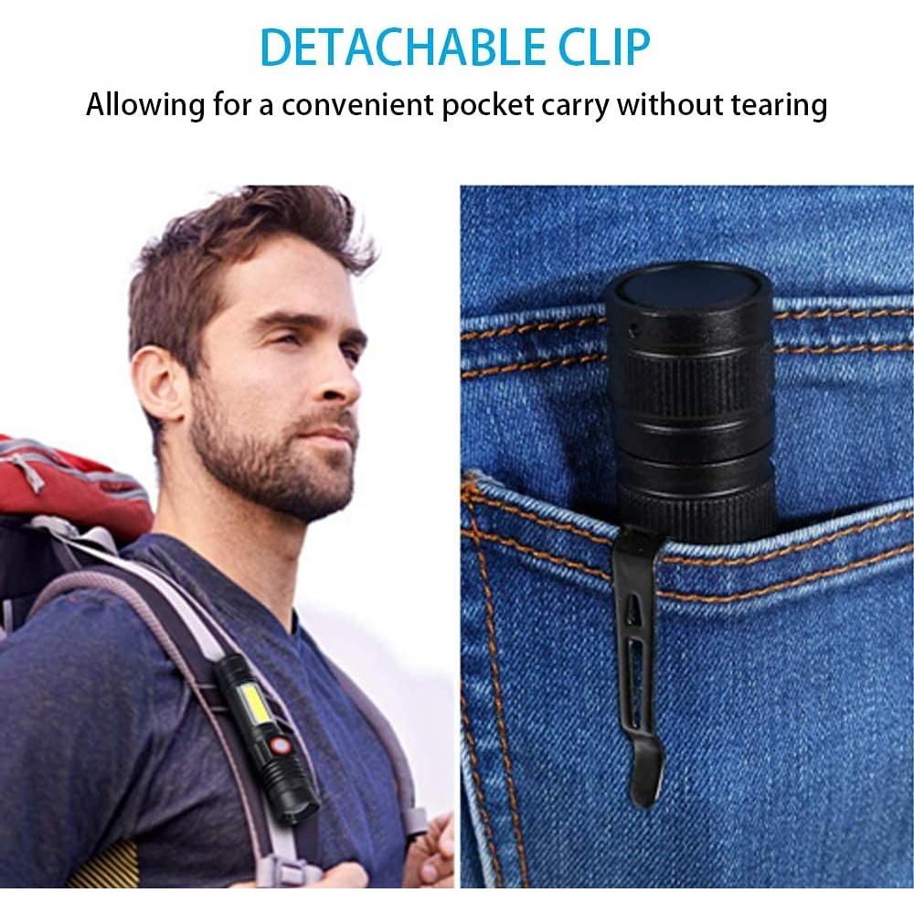 Linterna LED Recargable Hoxida 2000 Lúmenes Imán 2 Pzas