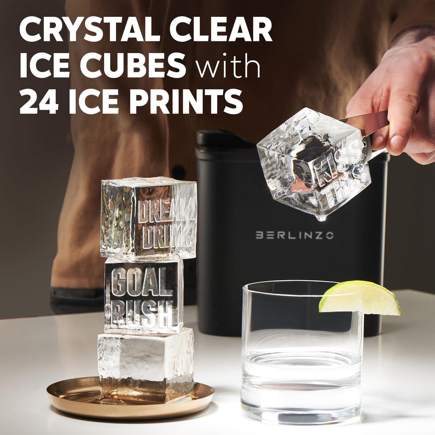 Molde de Hielo Claro Berlinzo - 8 Cubos de 5,08 cm