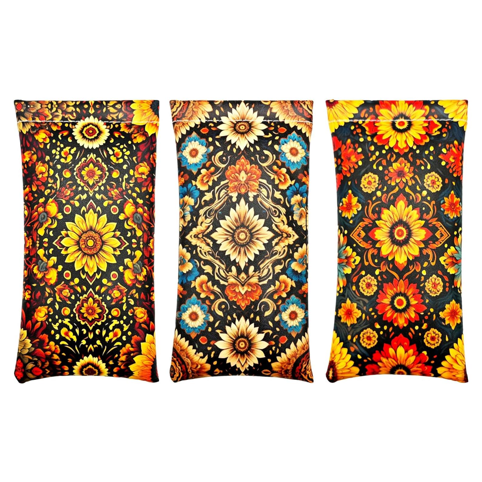 3 Estuches Suaves para Gafas Bohemios - Protección y Estilo