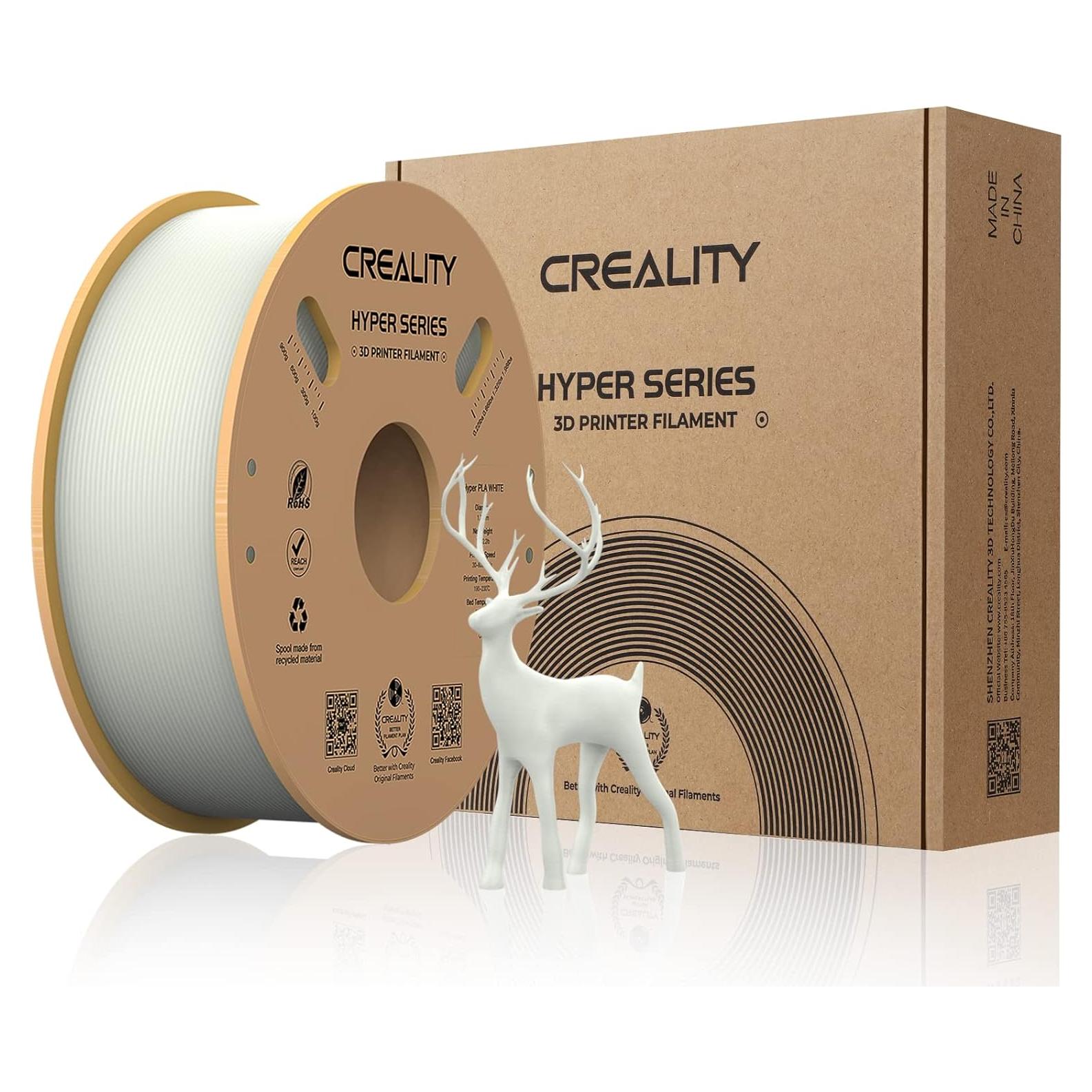 Filamento 3D Creality Hyper PLA 1.75mm Blanco 0.91kg