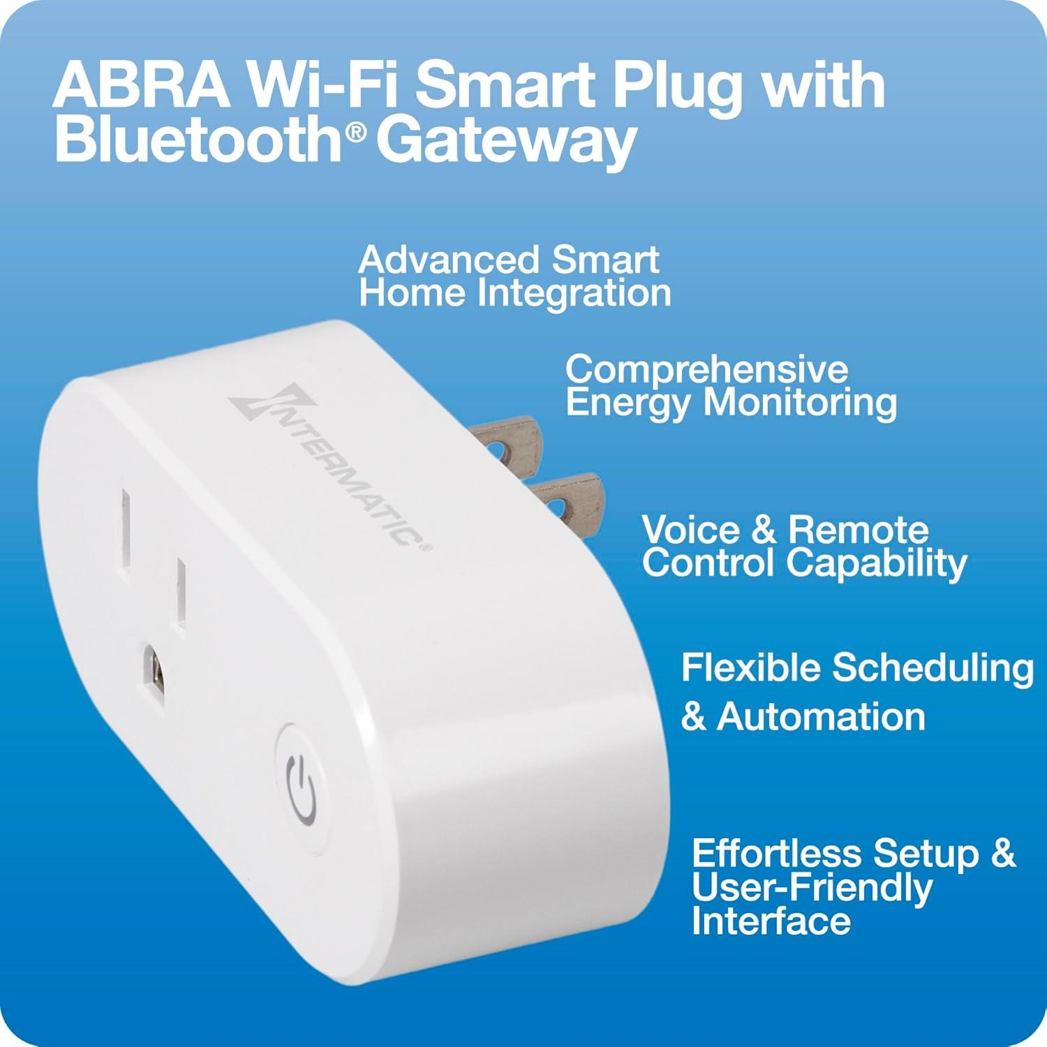 Enchufe Inteligente Intermatic ABRA WiFi y Bluetooth - Control Voz
