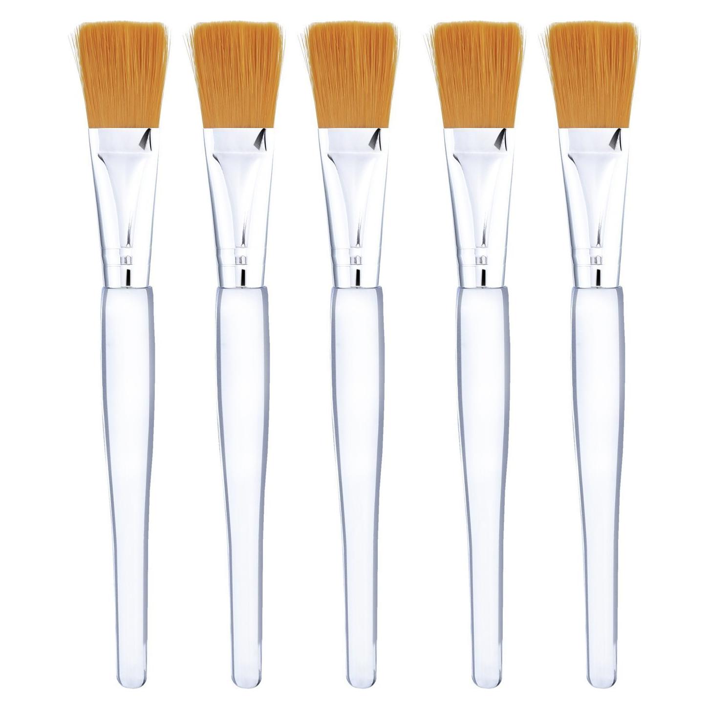 Brocha para Mascarilla Facial Mudder 5 Piezas Mango Transparente