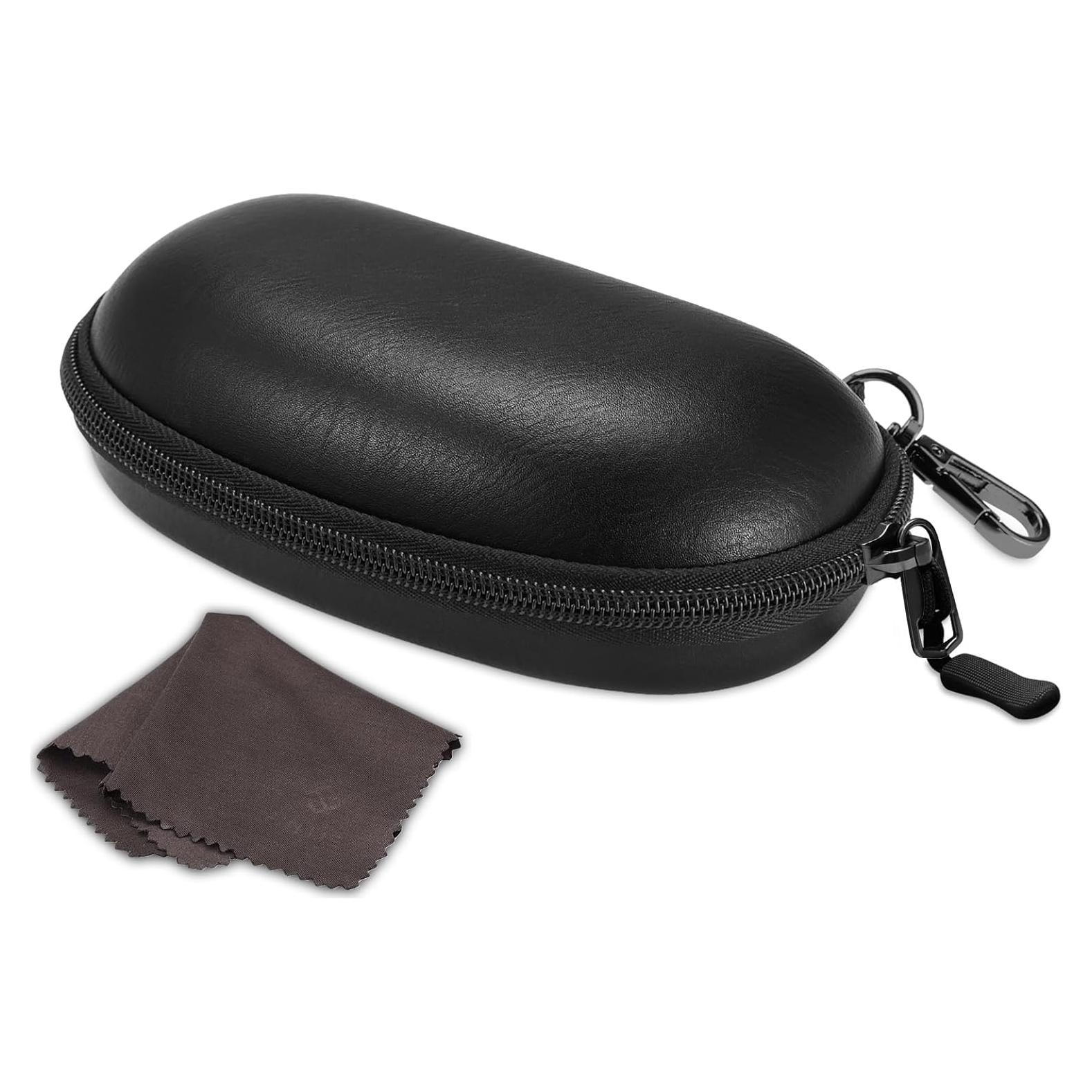 Funda de Gafas Fintie AGSB con Mosquetón, Estuche Duro Negro