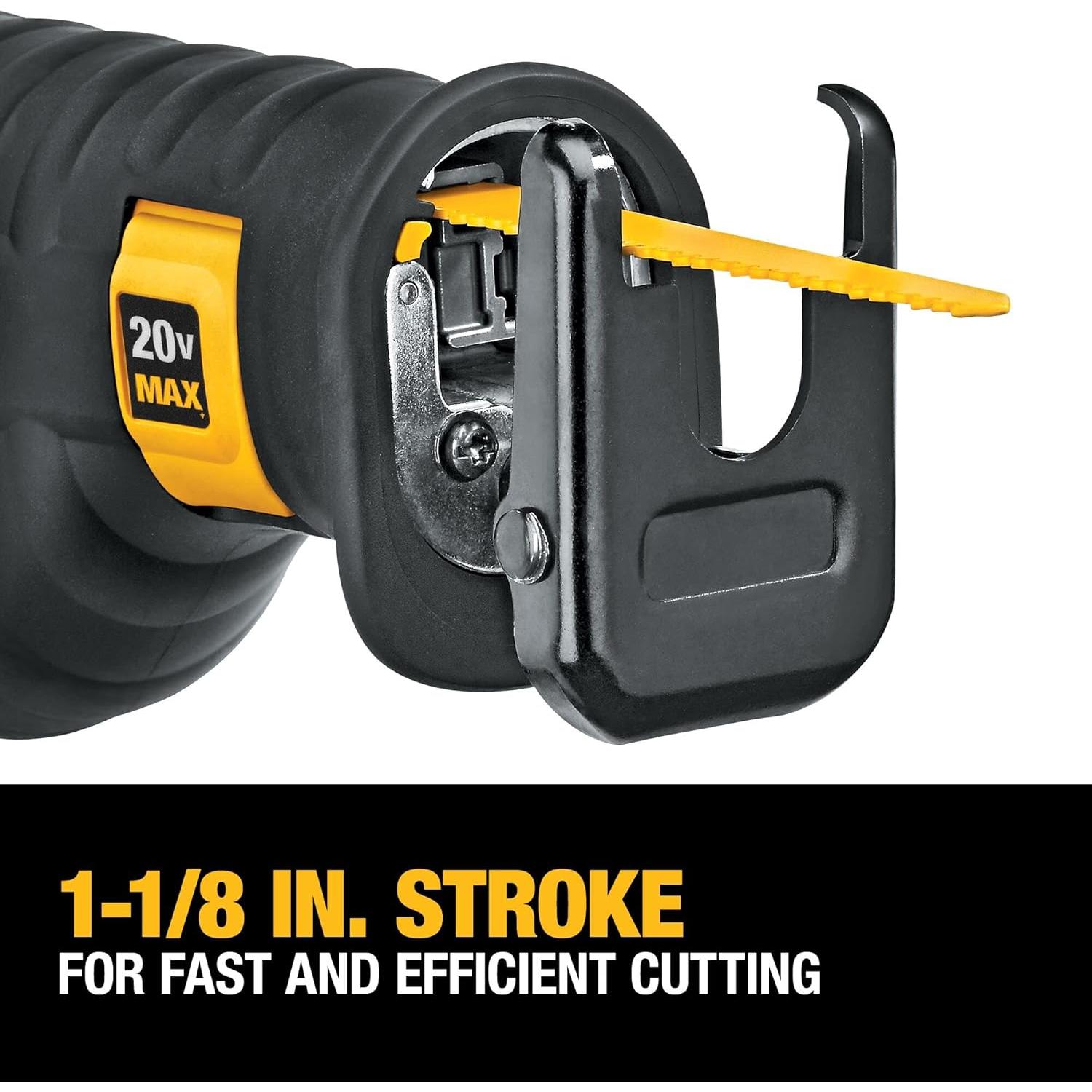 20V MAX Reciprocating Saw, 3,000 Strokes Per Minute, Variable Speed Trigger, Bare Tool Only (DCS380B)