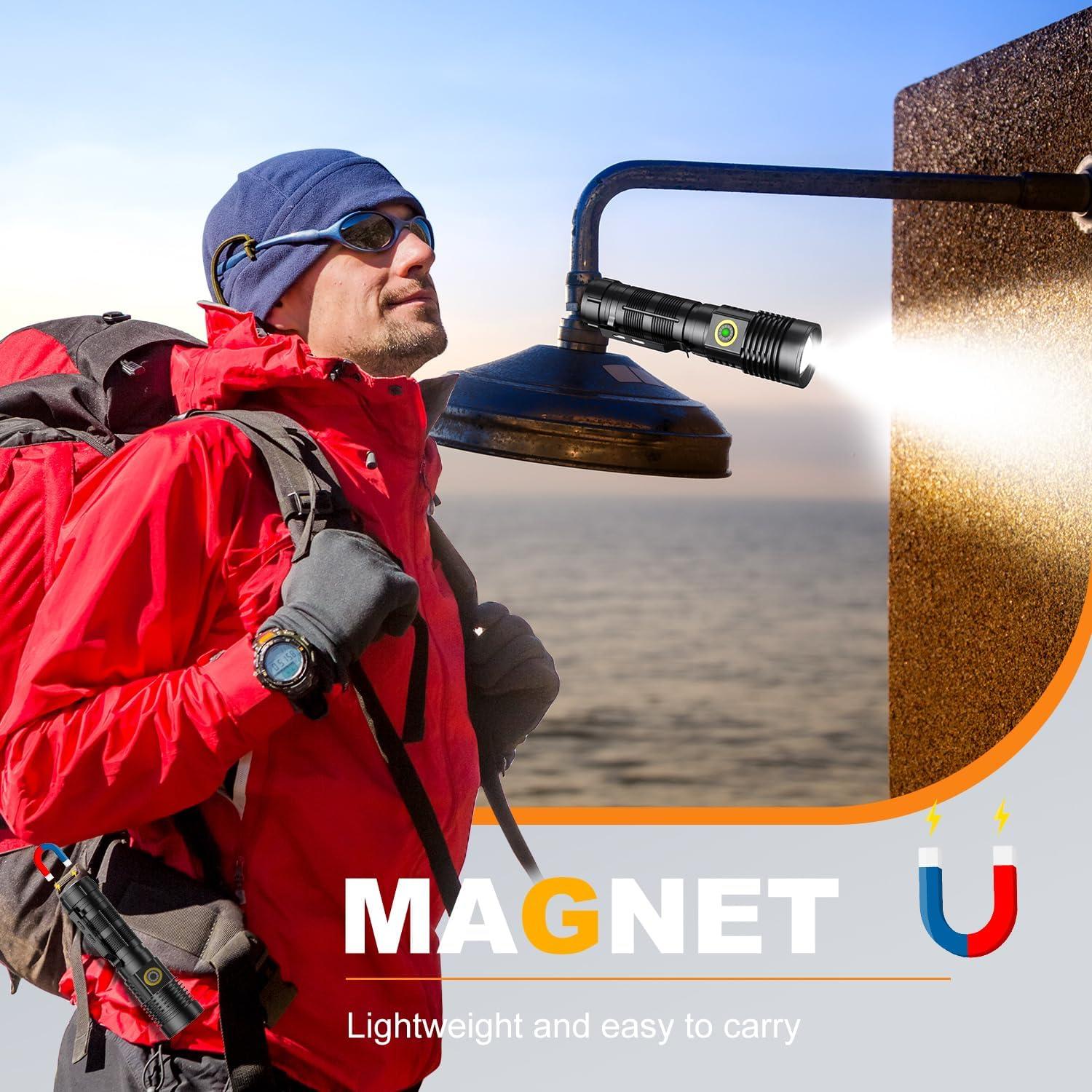 Linterna Táctica Recargable Hoxida K2301 2000 Lúmenes USB