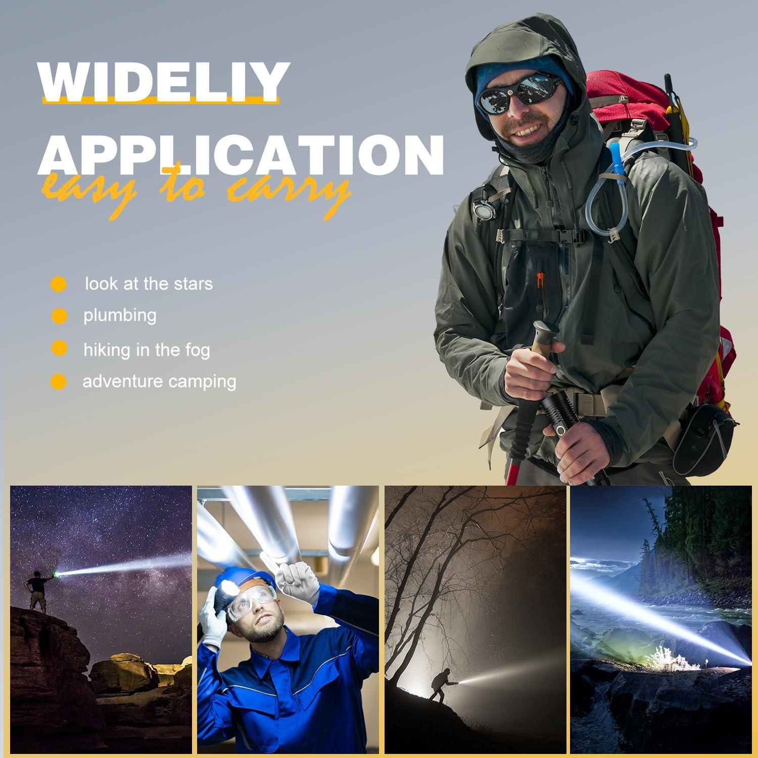 Linterna Táctica Recargable Hoxida K2301 2000 Lúmenes USB