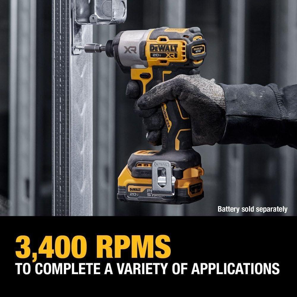 Destornillador de Impacto DEWALT 20V MAX XR 3 Velocidades