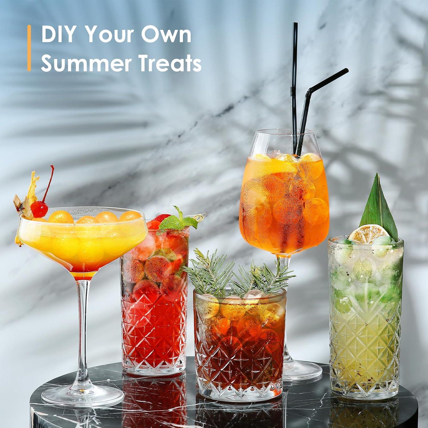 Bandeja de Hielo WIBIMEN Redonda con Tapa y Contenedor Azul