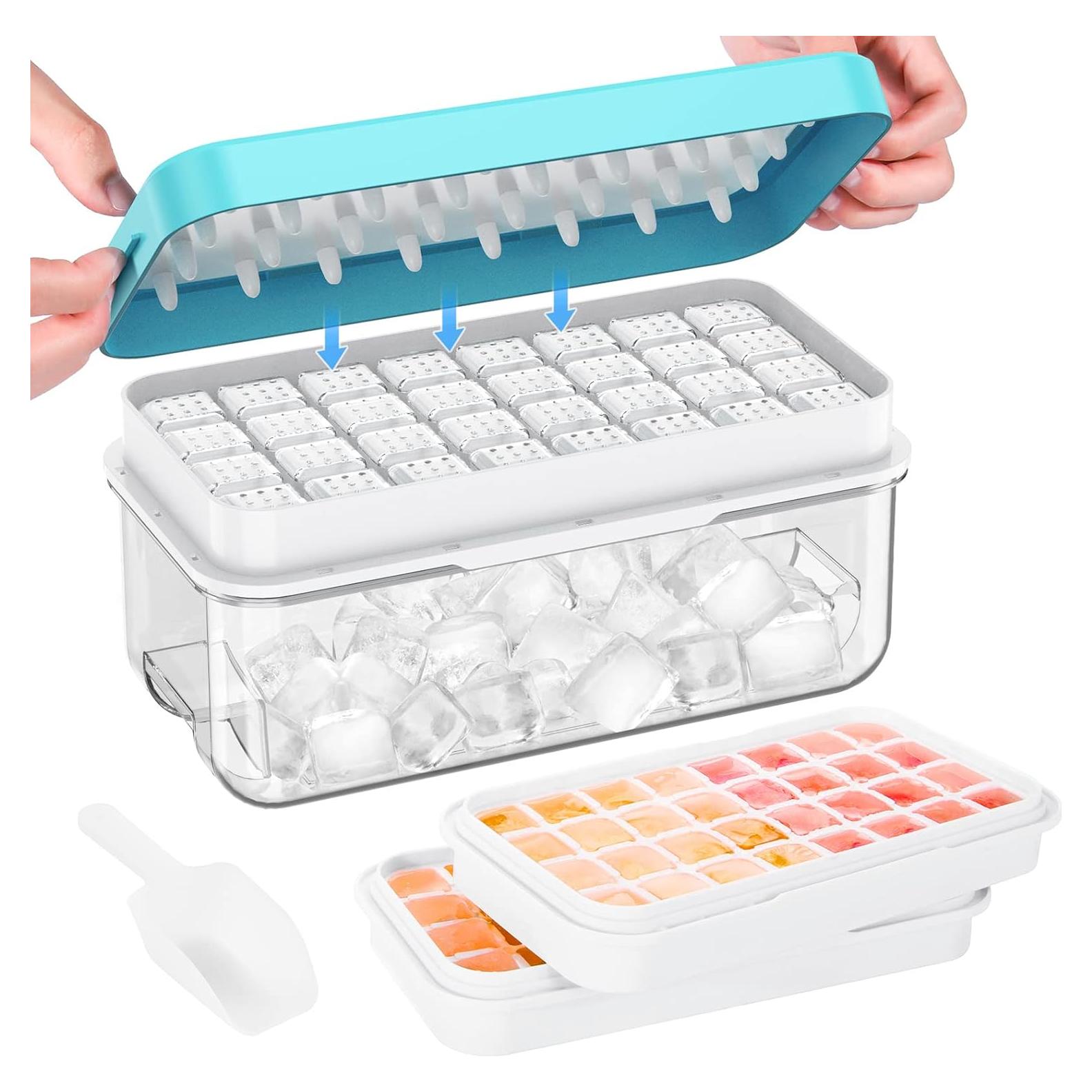 Bandeja de Hielo PHINOX 64 pcs con Tapa y Contenedor