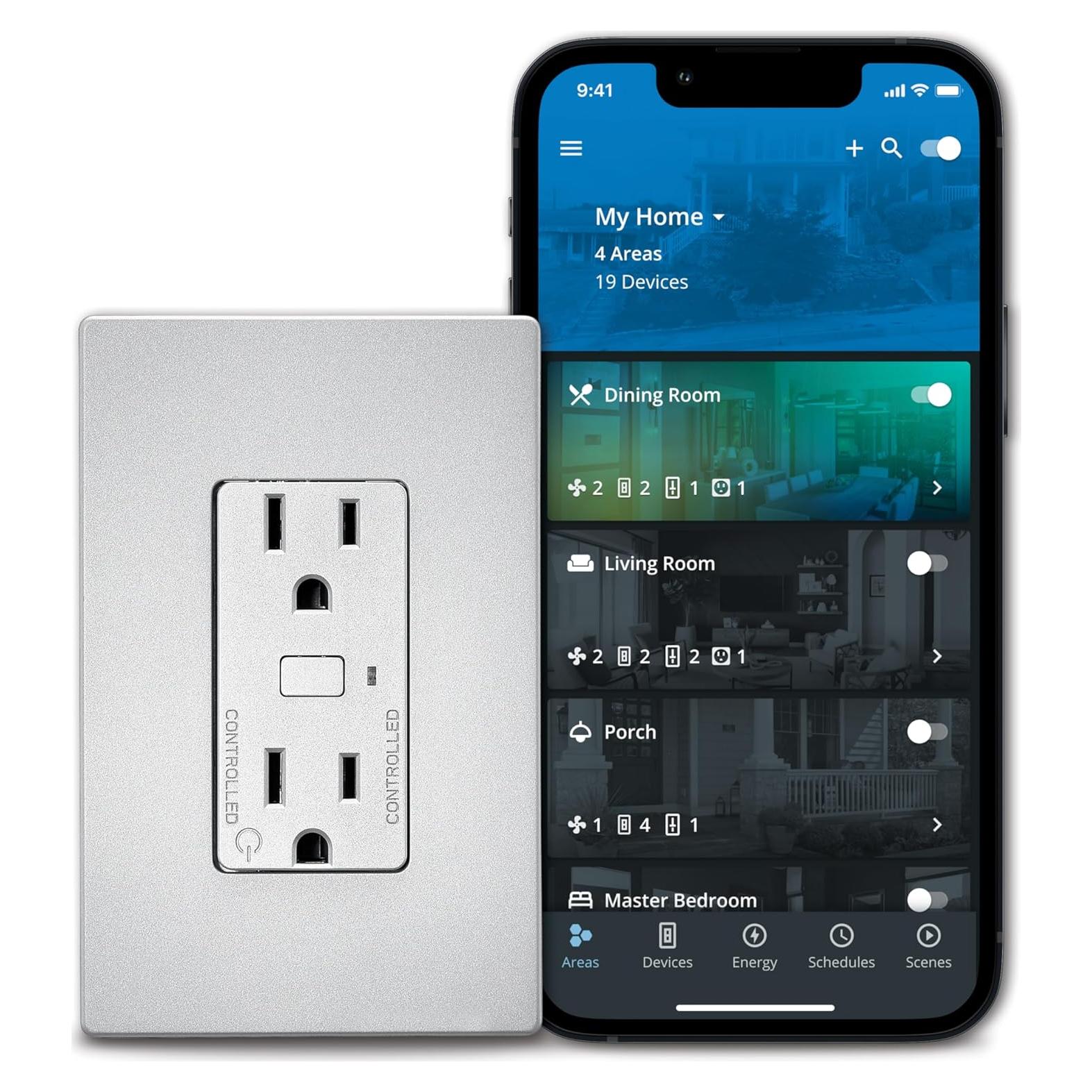 Enchufe Inteligente Wi-Fi Eaton EWFTRCR15 Granito Plateado