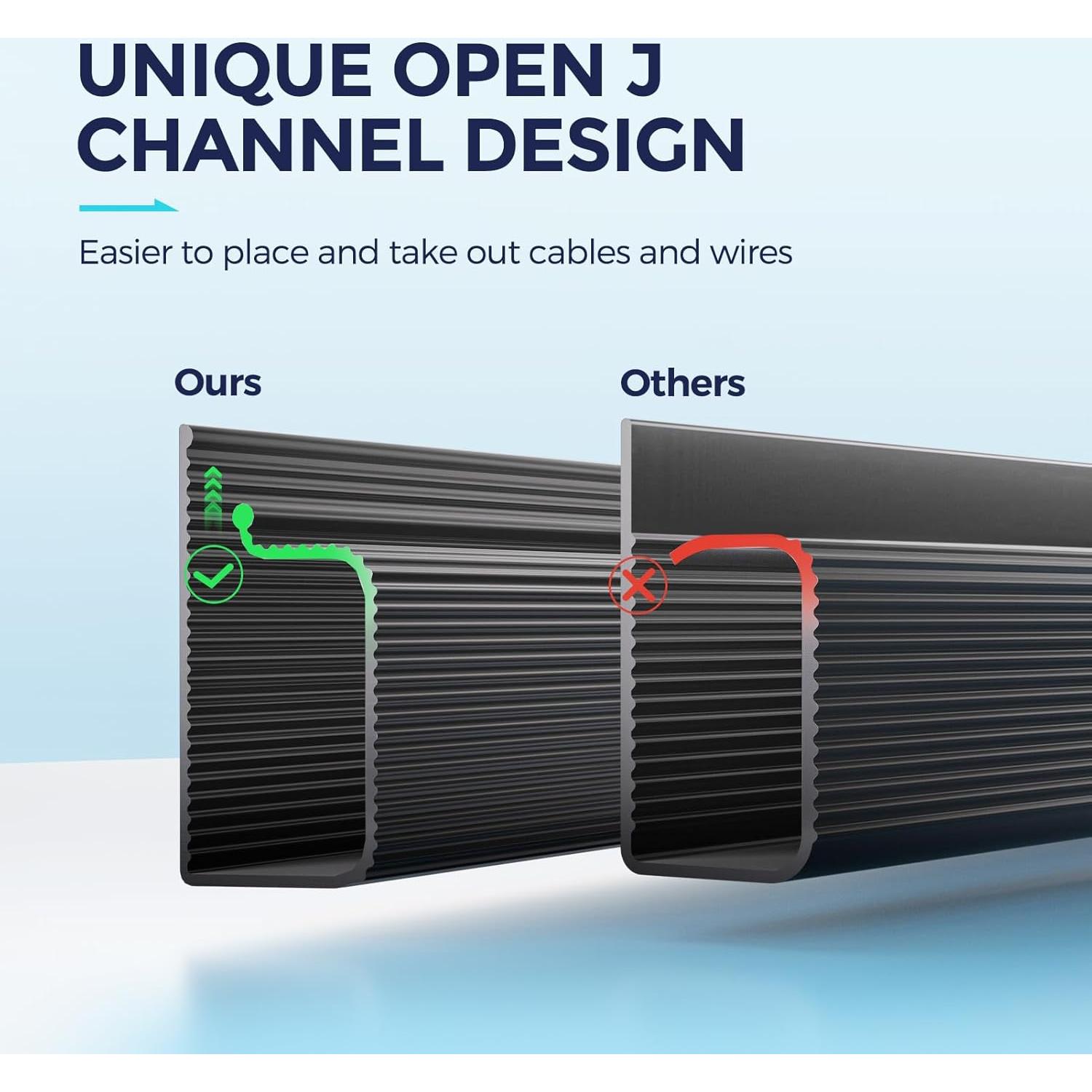 Organizador de Cables Delamu 39.88cm x 2.79cm - Kit Seguro