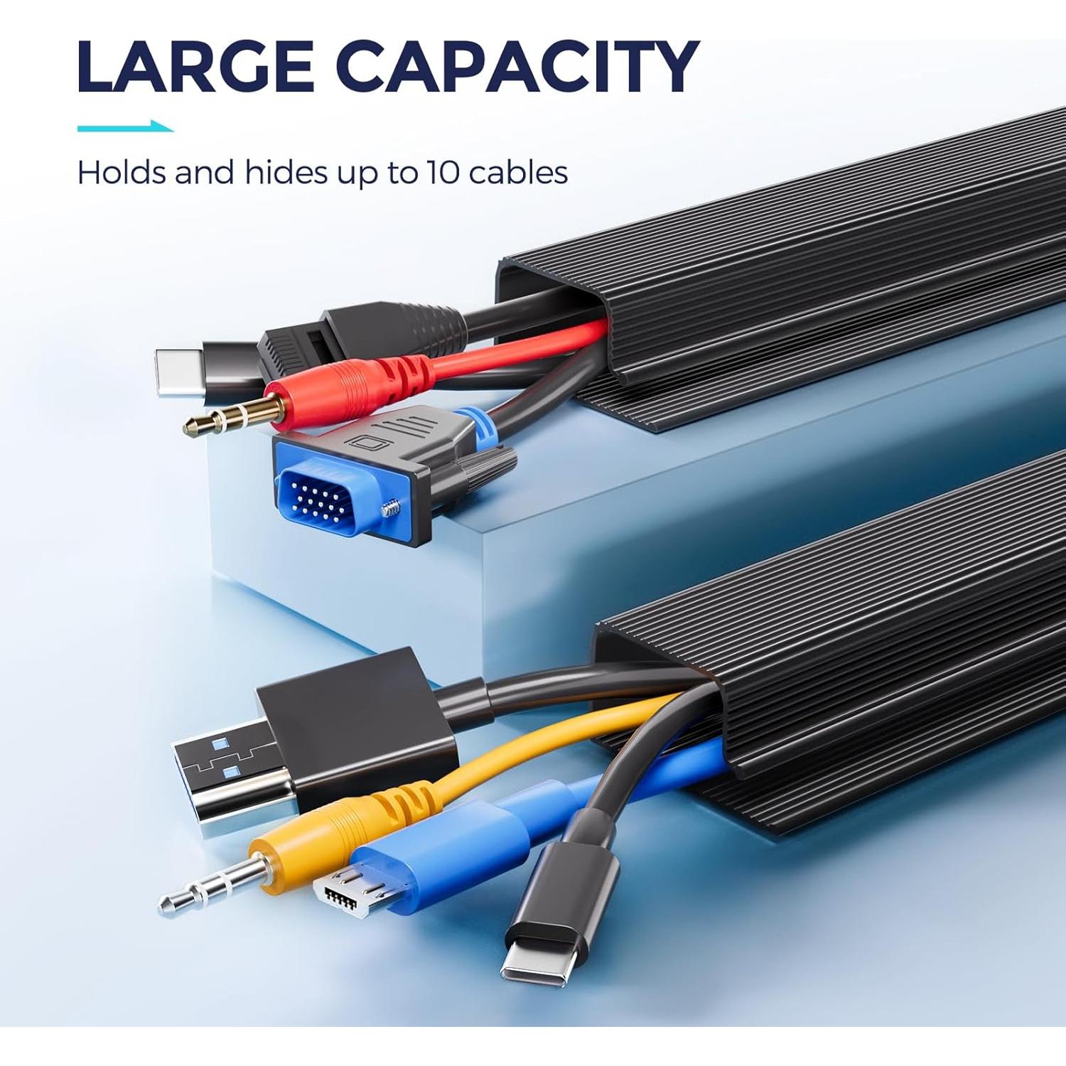 Organizador de Cables Delamu 39.88cm x 2.79cm - Kit Seguro