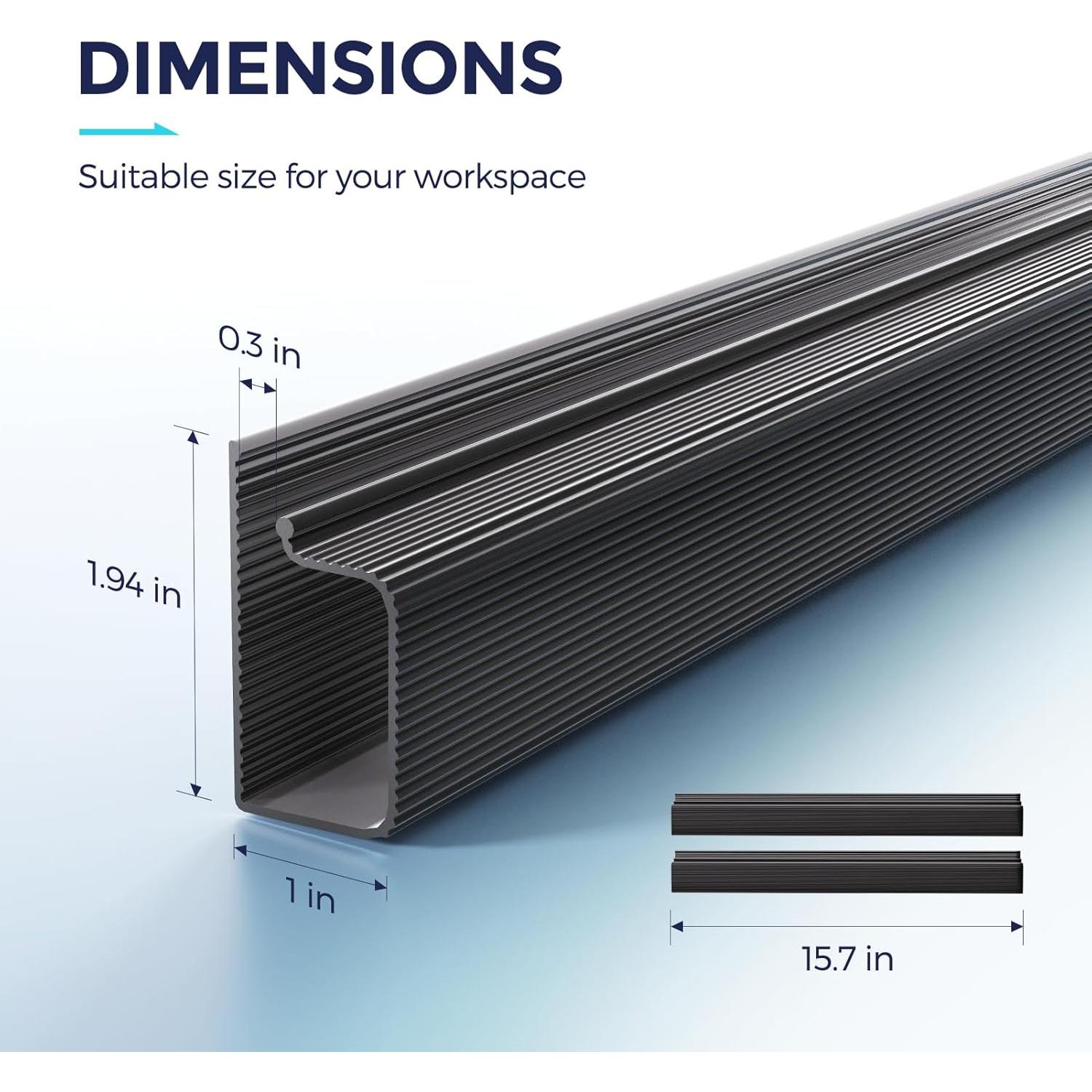 Organizador de Cables Delamu 39.88cm x 2.79cm - Kit Seguro
