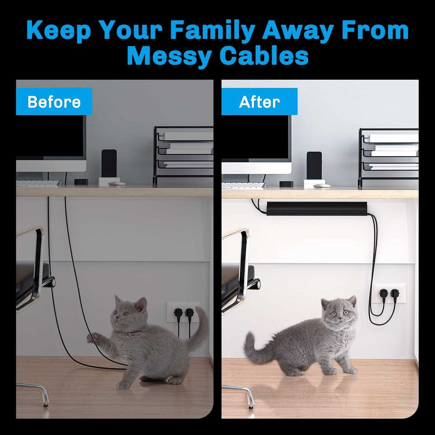 Organizador de Cables Delamu 39.88cm x 2.79cm - Kit Seguro