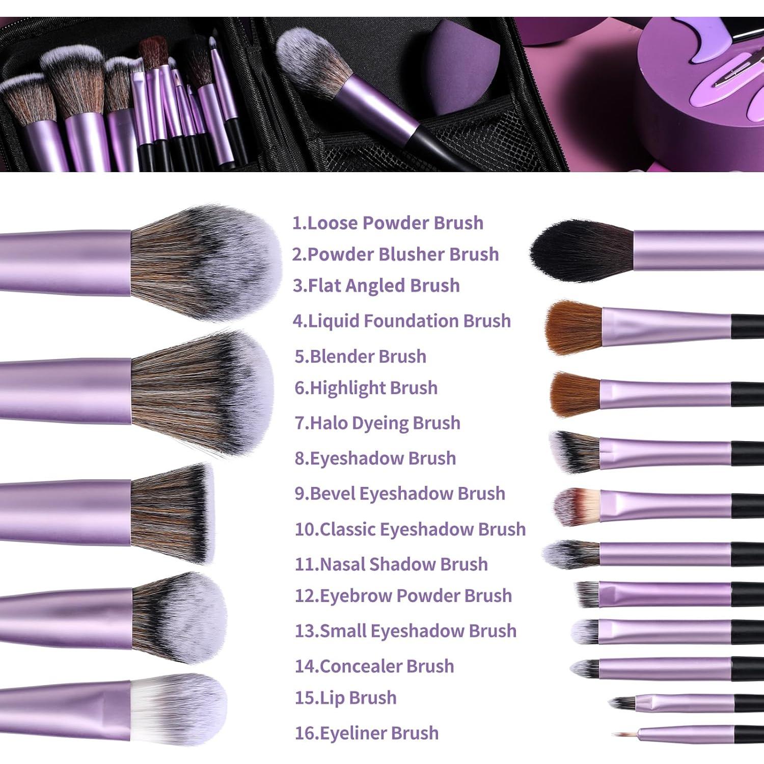 Juego de Brochas de Maquillaje BS-MALL 21 Piezas Premium