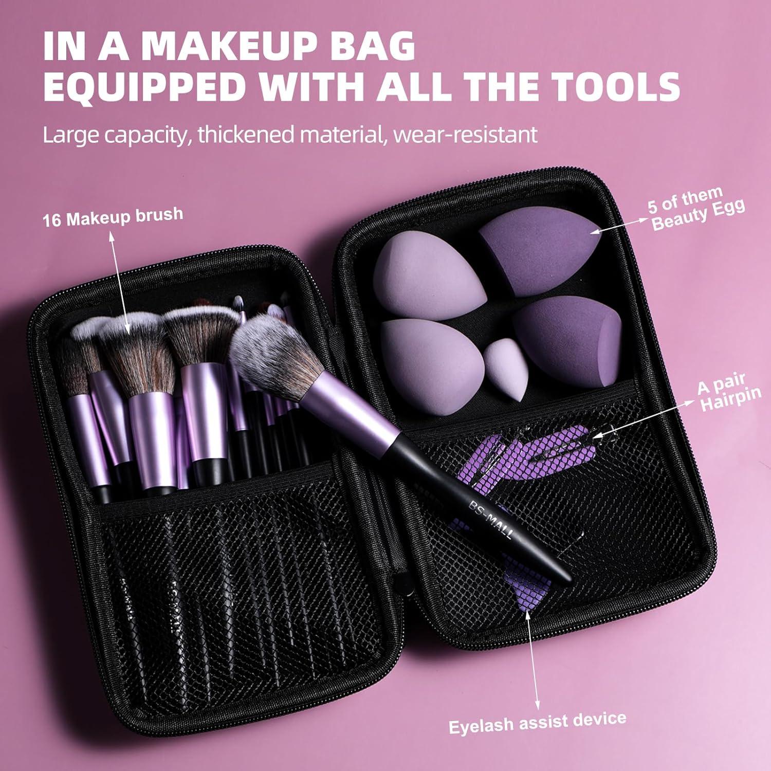 Juego de Brochas de Maquillaje BS-MALL 21 Piezas Premium