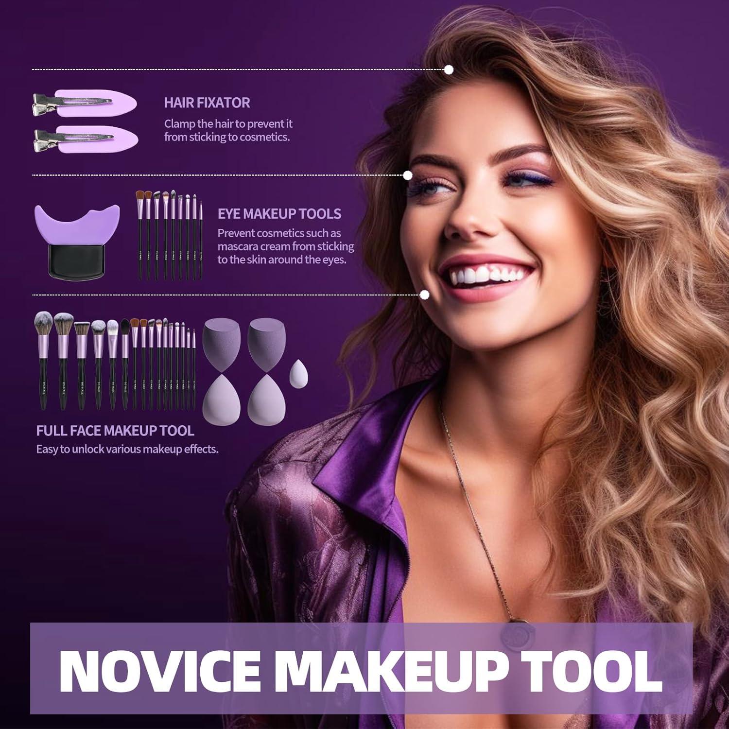 Juego de Brochas de Maquillaje BS-MALL 21 Piezas Premium