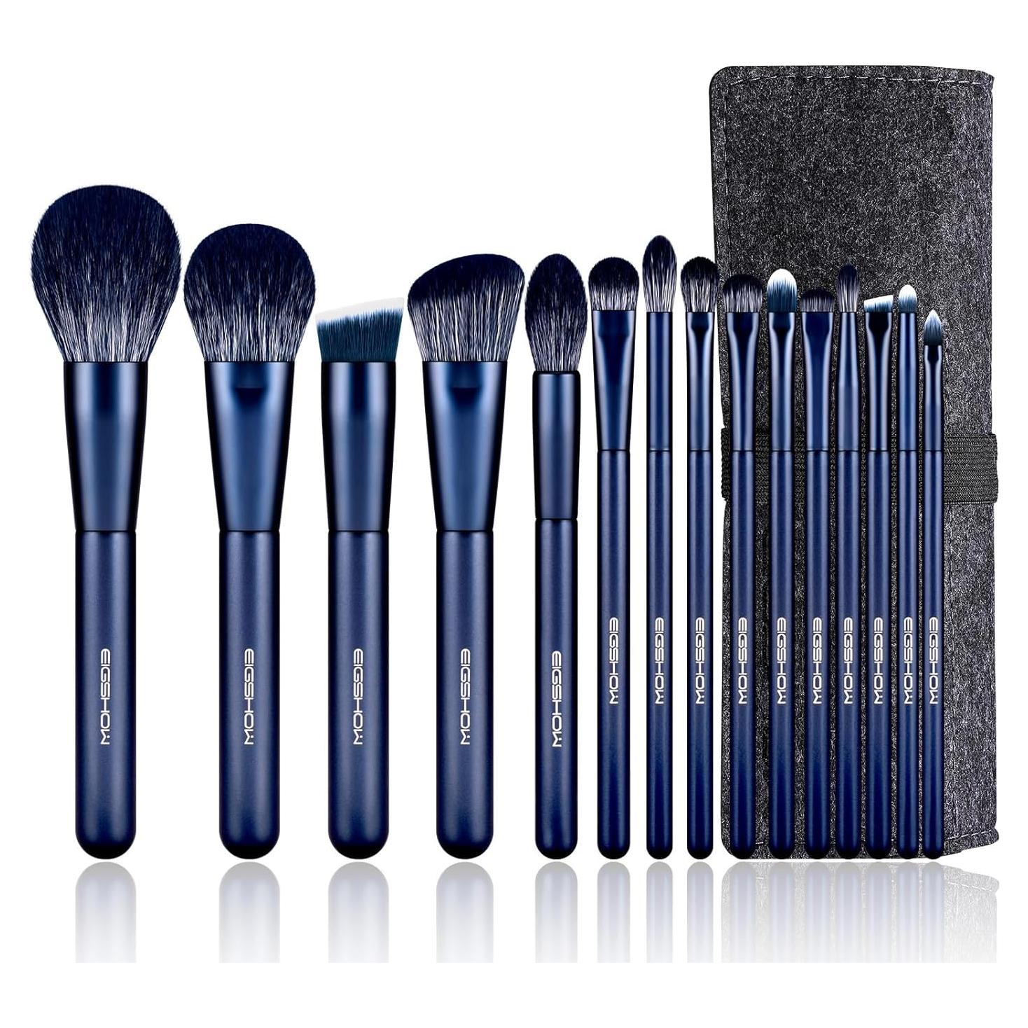 Juego de Brochas de Maquillaje EIGSHOW 15 Piezas Azul