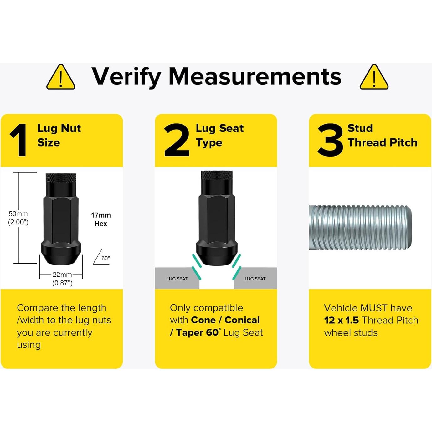 Tuercas de Llenado StanceMagic 20pcs 12x1.5mm Asiento Cónico