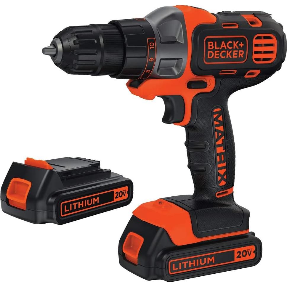 Taladro Destornillador Inalámbrico BLACK+DECKER 20V MAX