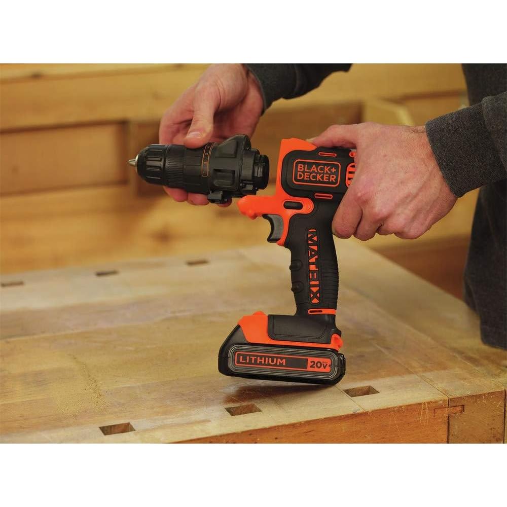 Taladro Destornillador Inalámbrico BLACK+DECKER 20V MAX