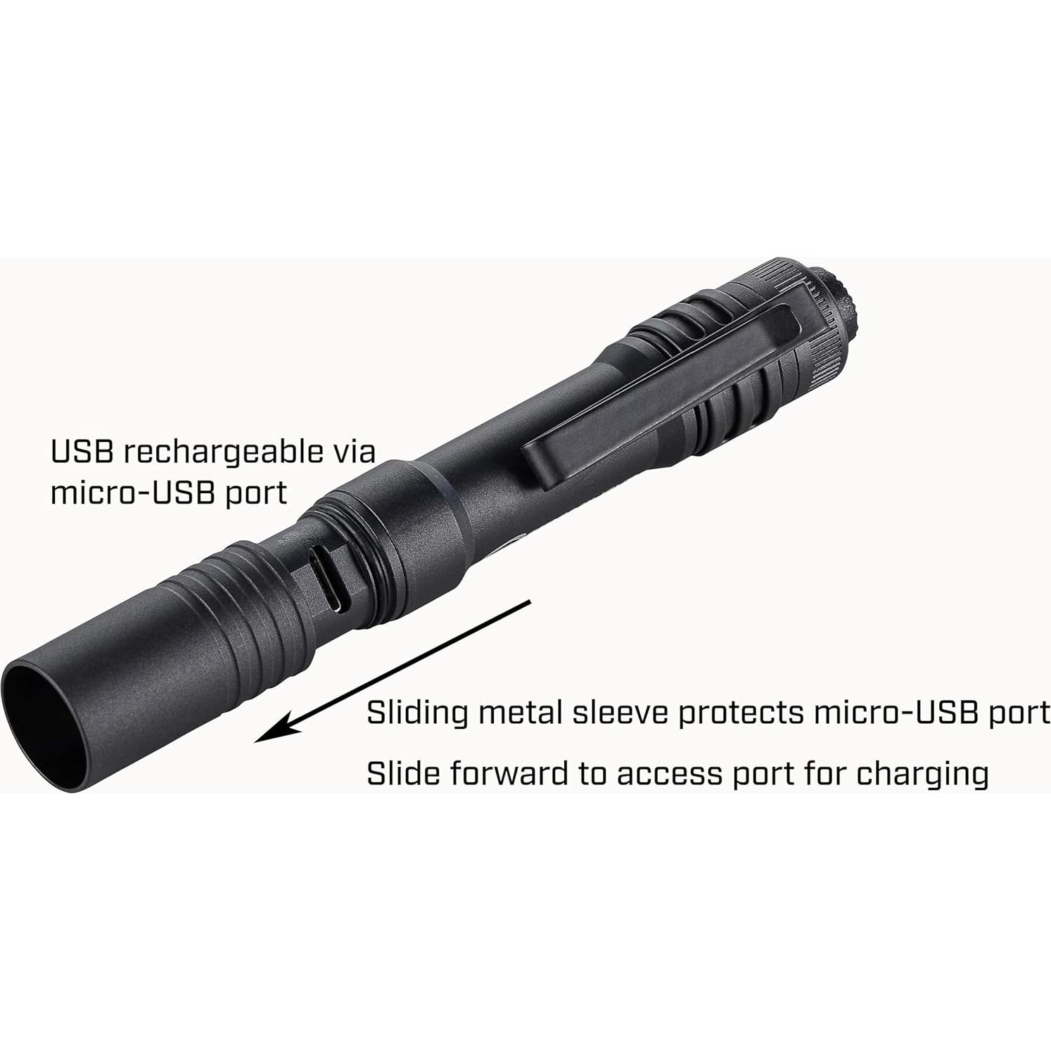 Linterna Streamlight MicroStream 250 Lúmenes Recargable USB Negra