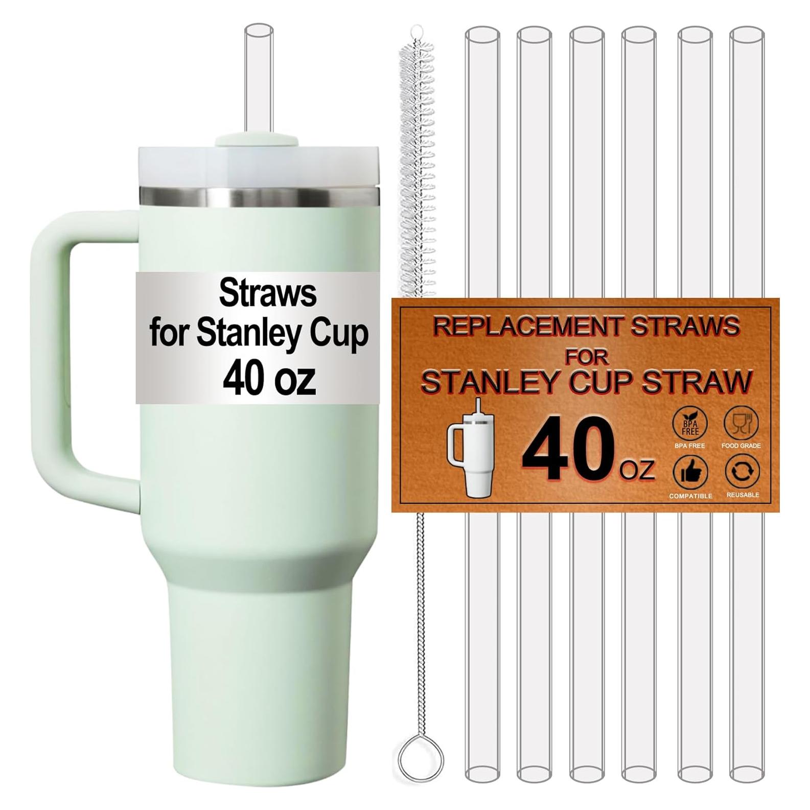 Paquete de 6 Popotes Reutilizables FXTBE para Taza Stanley 40 OZ