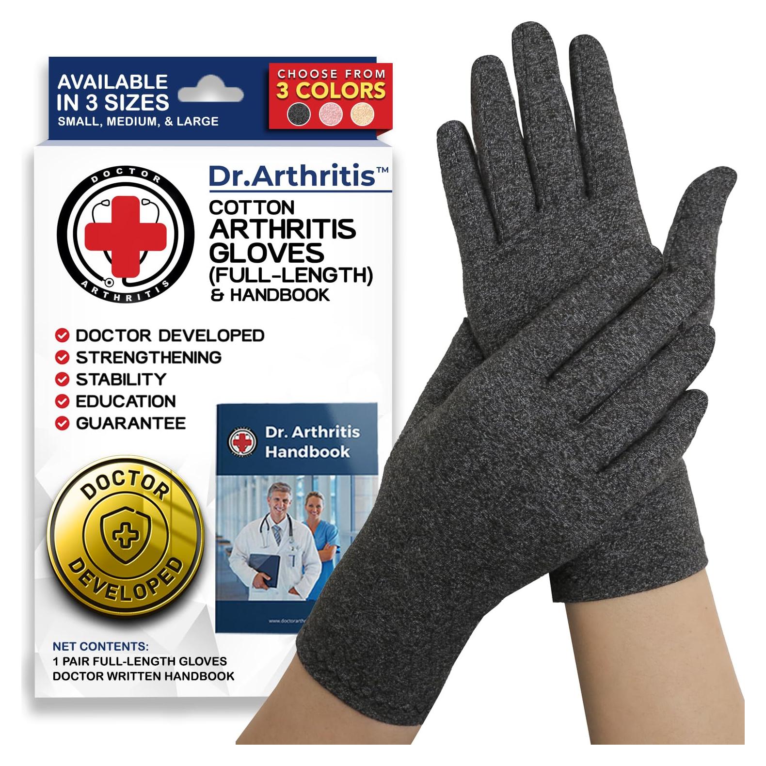 Guantes de Compresión Dr. Arthritis para Artritis - Gris L