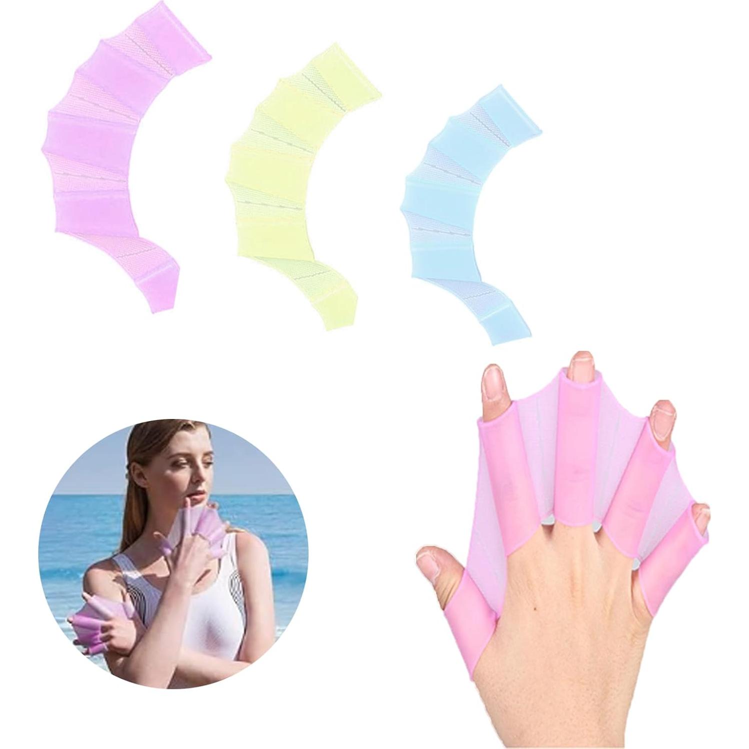 Guantes de natación Bgieaug L silicona unisex entrenamiento