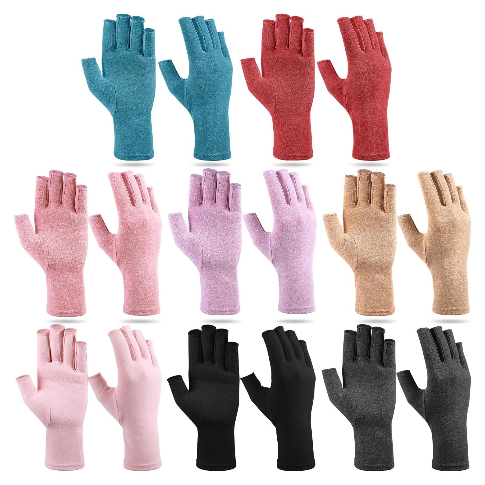 Guantes de compresión Crowye para artritis 8 pares unisex