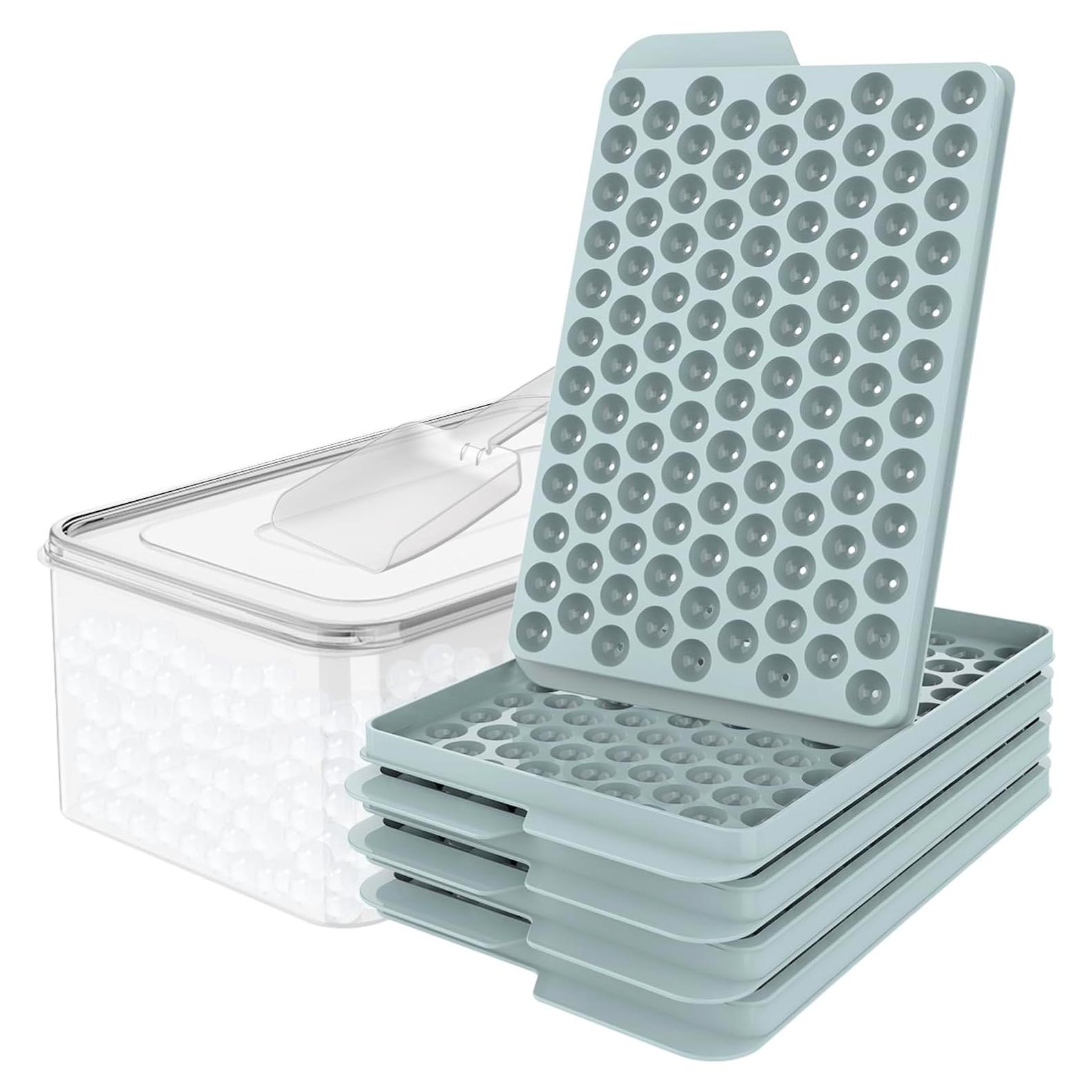 Bandejas de Hielo Mini WIBIMEN 4 Pack Redondas Azul