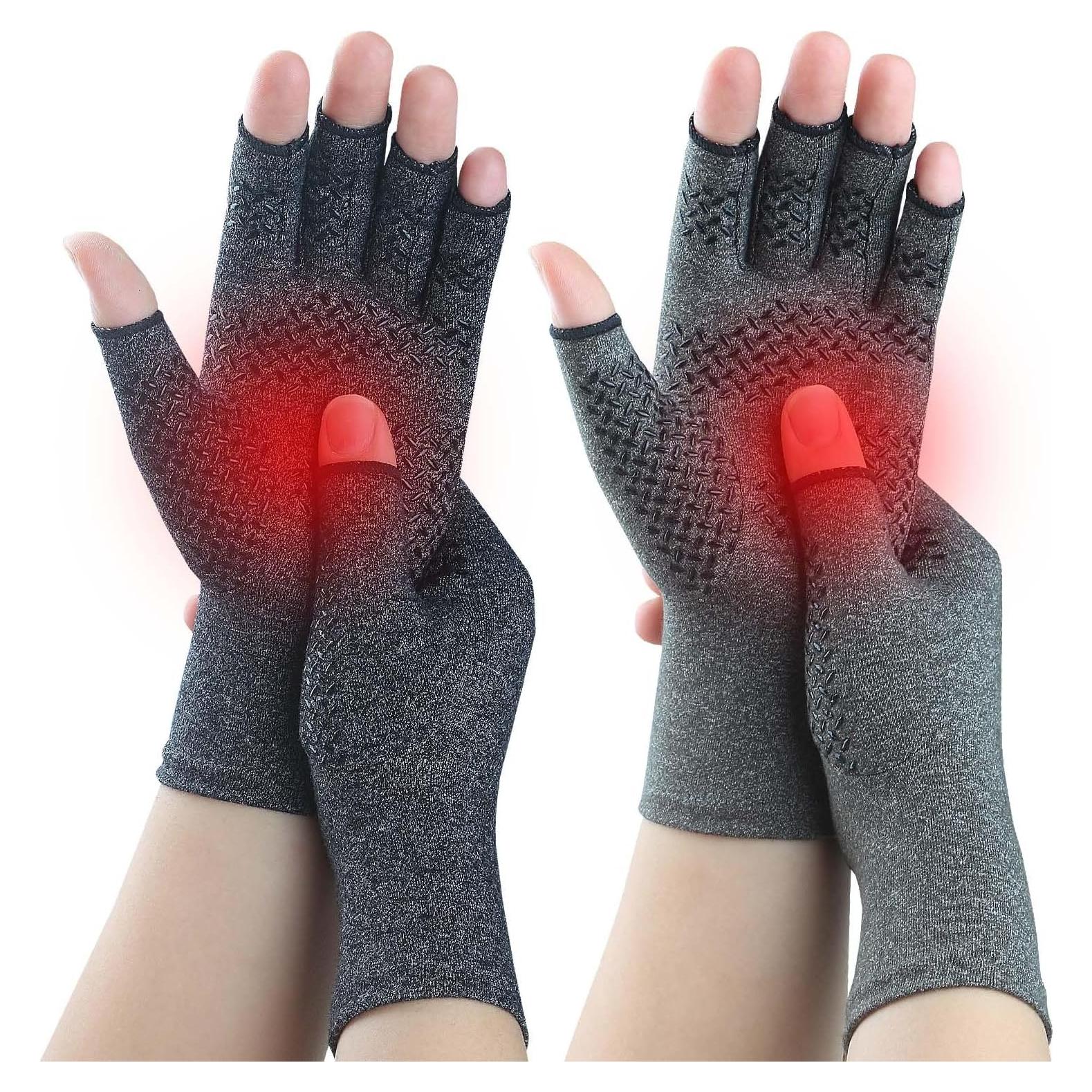 Guantes de Compresión Kecartu para Artritis - 2 Pares Medianos