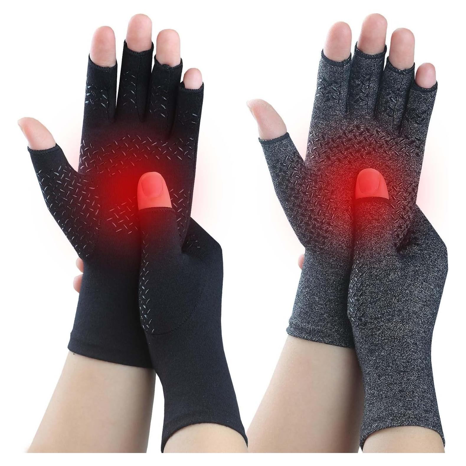 Guantes de Compresión Kecartu para Artritis - 2 Pares Mediano